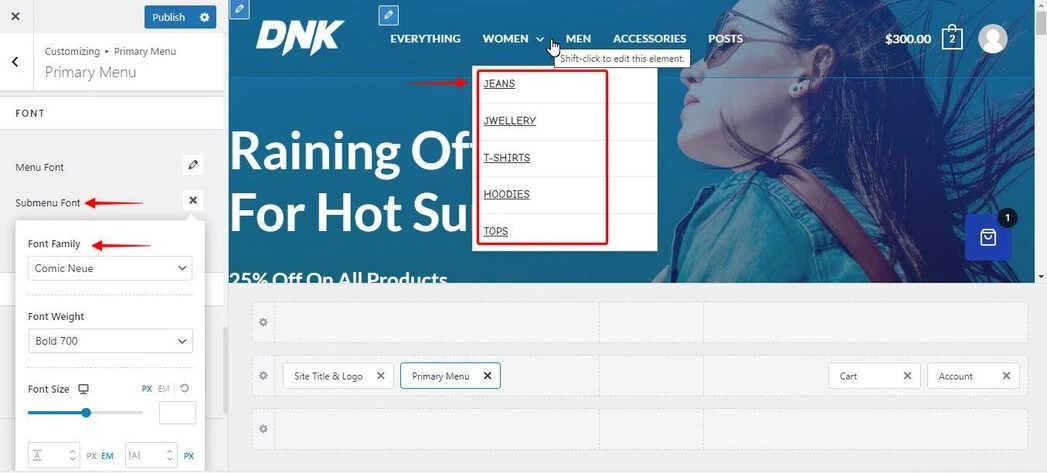 图片[5]-如何更改 Astra 菜单项的排版