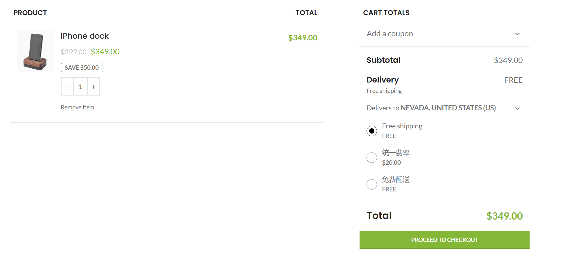 Imagen [3] - Cómo personalizar la página del carrito de la compra con el widget WooCommerce Cart de Elementor