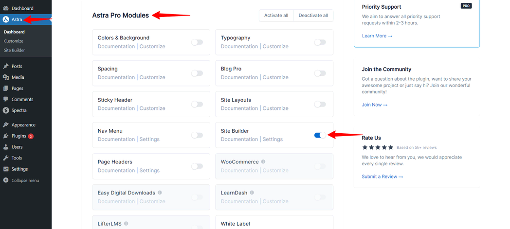 图片[2]-Astra Site Builder Hooks 教程：自定义 WordPress 页眉页脚与内容布局