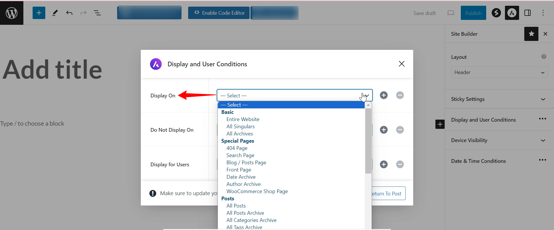 图片[8]-Astra Site Builder 显示设置详解：实现精准内容投放