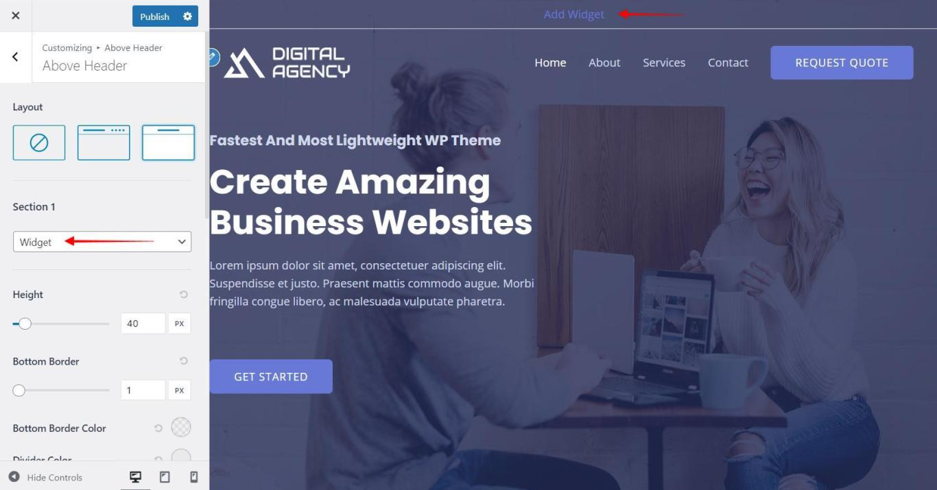 Image [8]- Le module Above Header d'Astra expliqué : Création d'une zone d'affichage d'informations flexible en haut de page