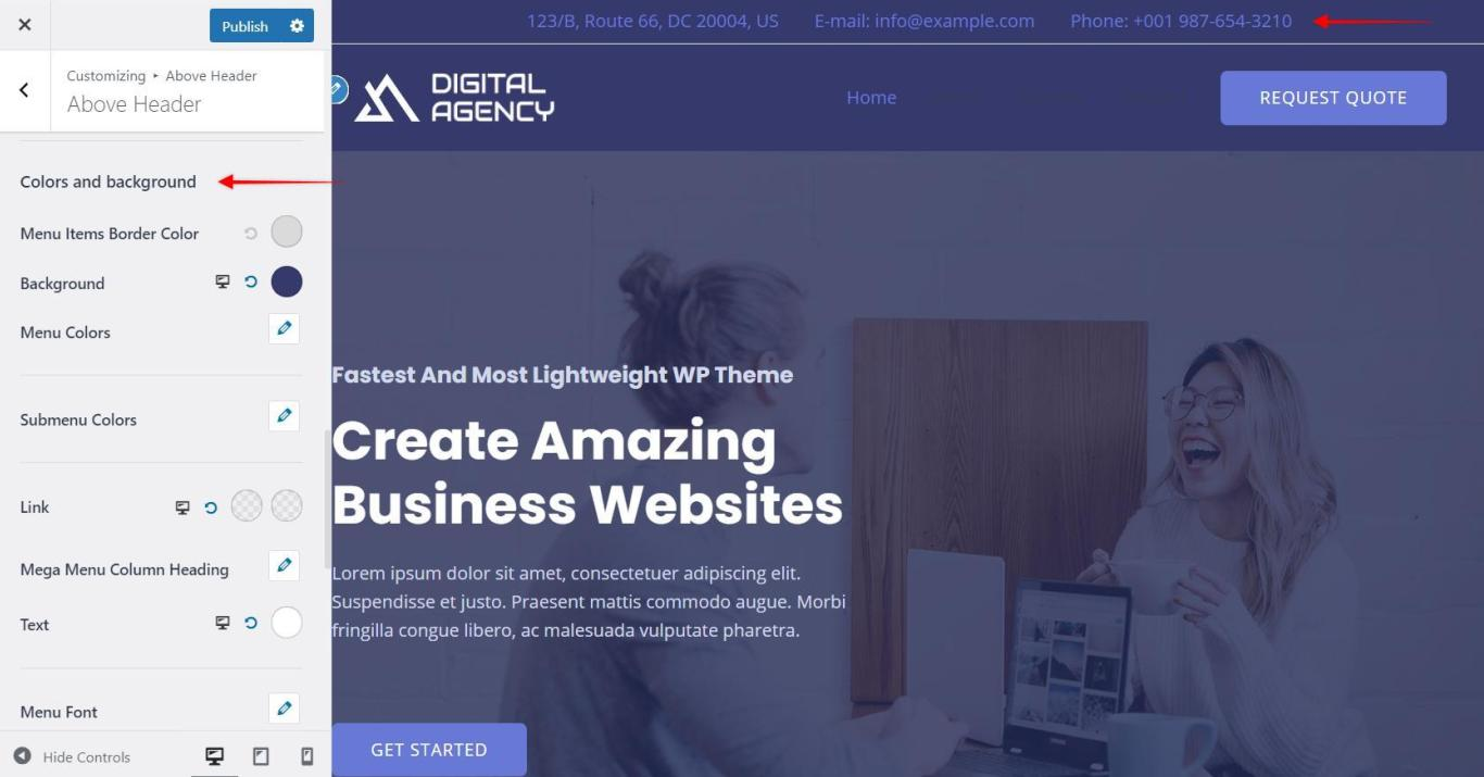 Image [12]- Le module Above Header d'Astra expliqué : Créer une zone d'affichage flexible pour les messages en haut de page