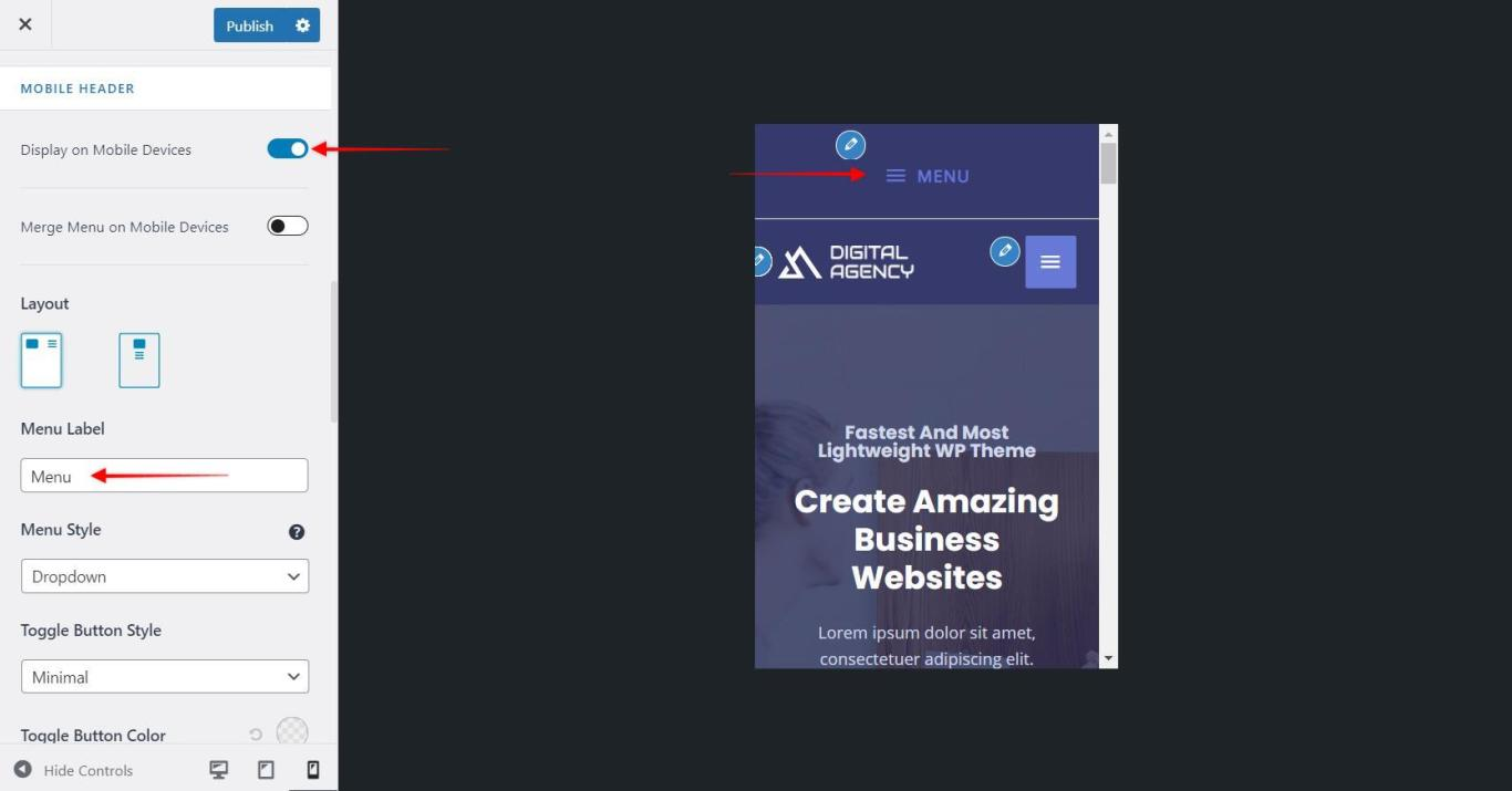 Image [13]-Le module Above Header d'Astra expliqué : Créer une zone d'affichage d'informations flexible en haut de page