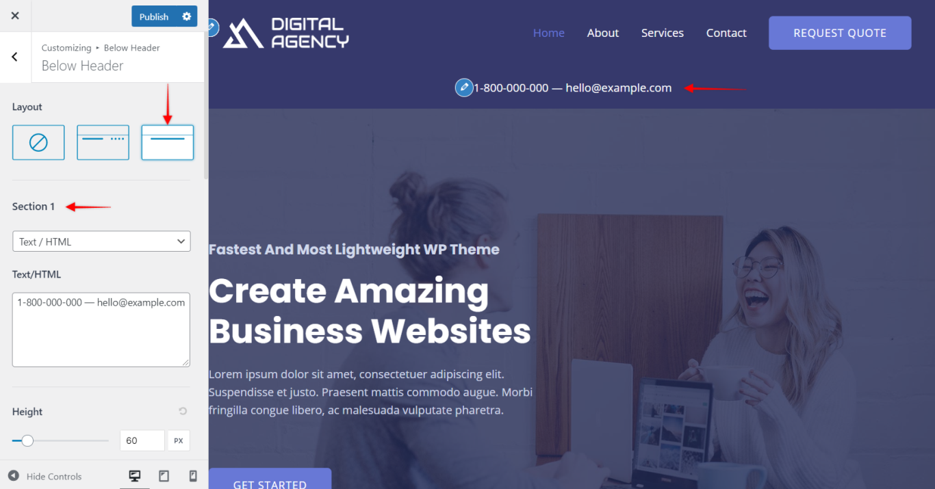 Imagen [3]-Guía del usuario del módulo de cabecera inferior de Astra: mejora de la visualización superior de su sitio web