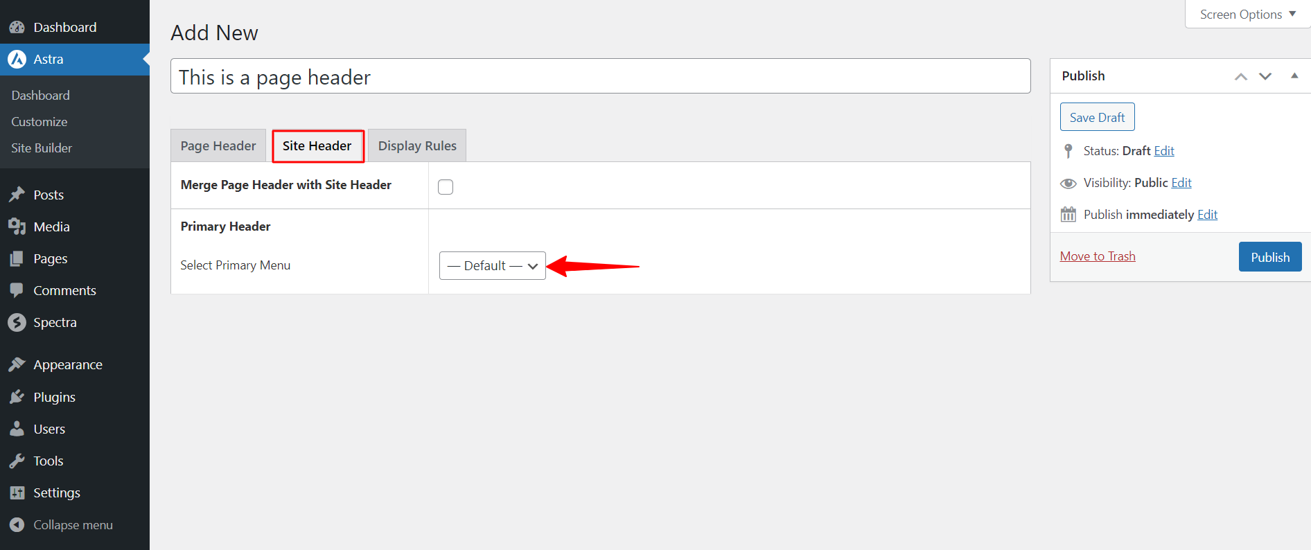 Imagen[4]-Tres formas de configurar diferentes menús de página en el tema Astra