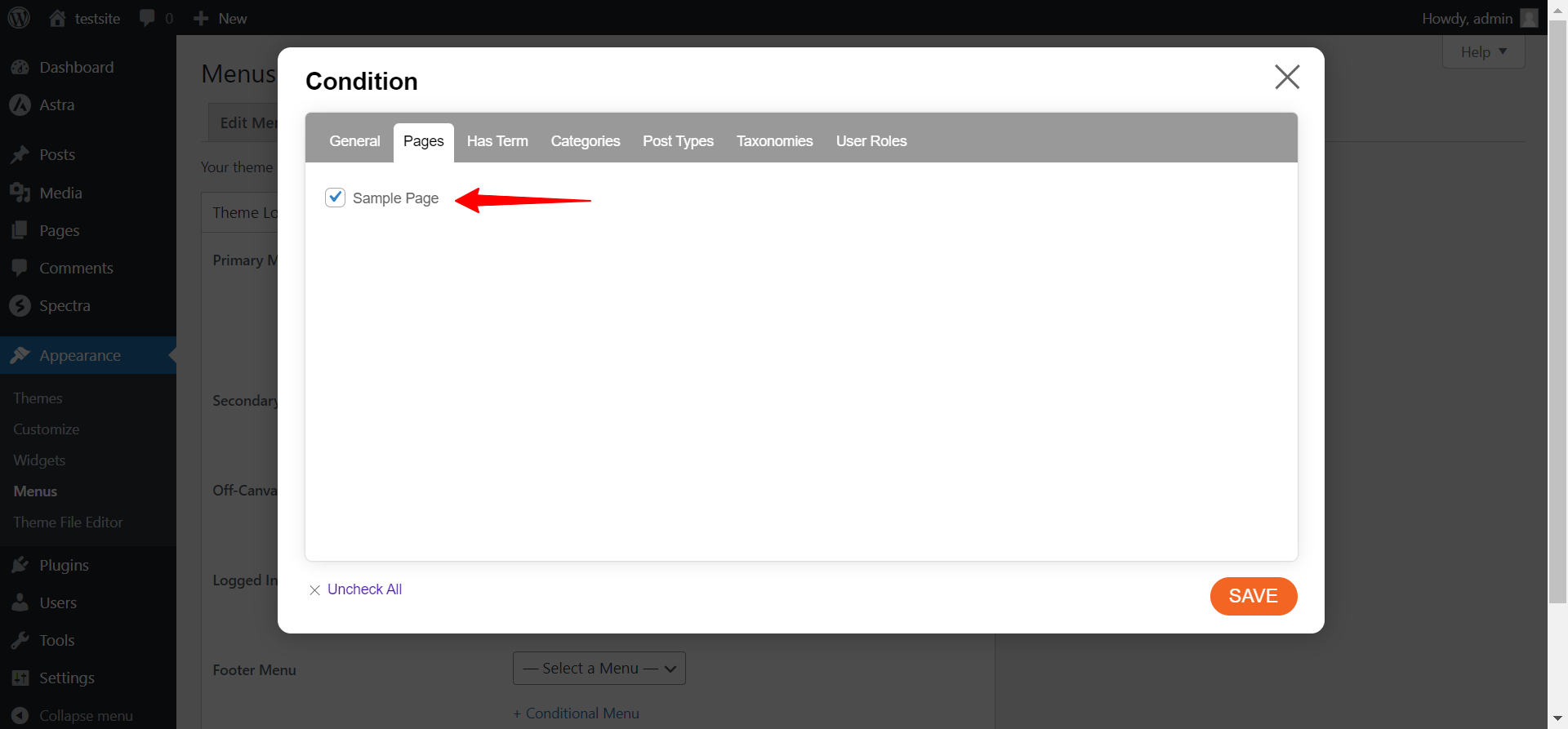 Imagen [9]-Tres formas de configurar diferentes menús de página en el tema Astra