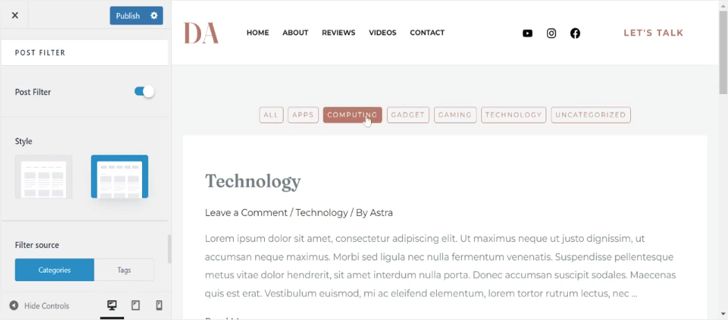画像[7]-アストラブログアーカイブページ カテゴリーフィルター機能追加チュートリアル