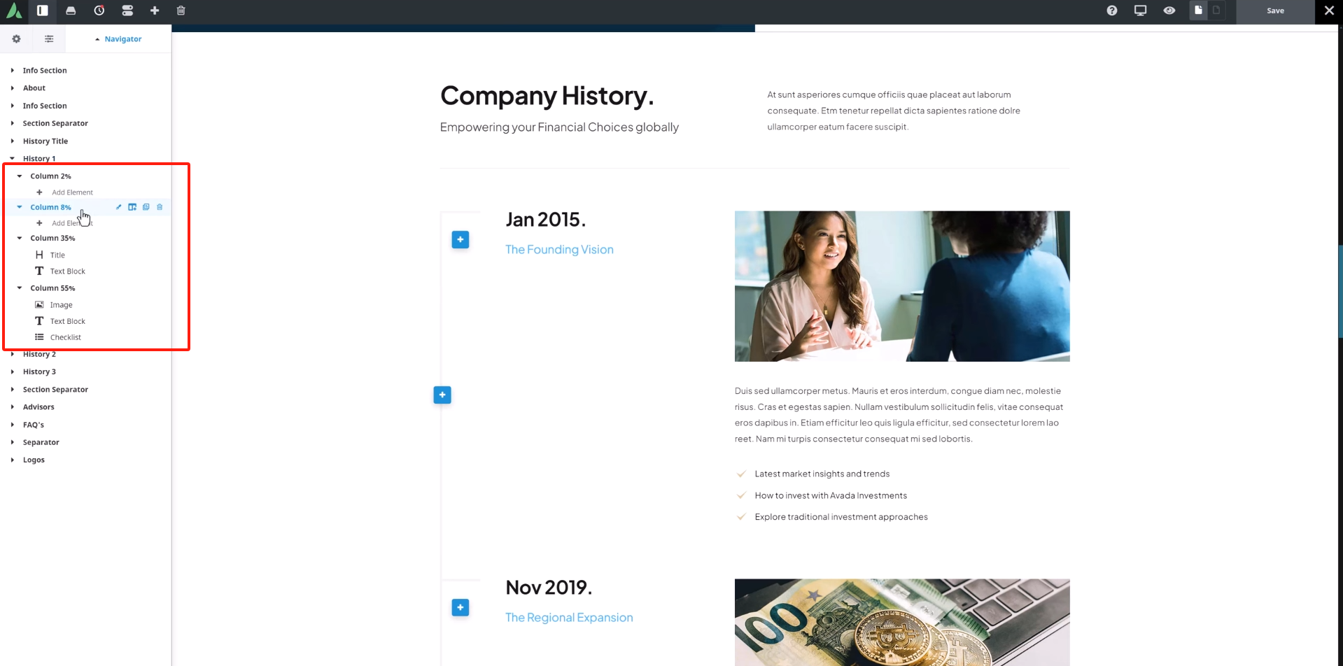 图片[4]-Avada 主题教程：如何在首页上创建自定义时间轴，根据时间维度深度介绍品牌故事