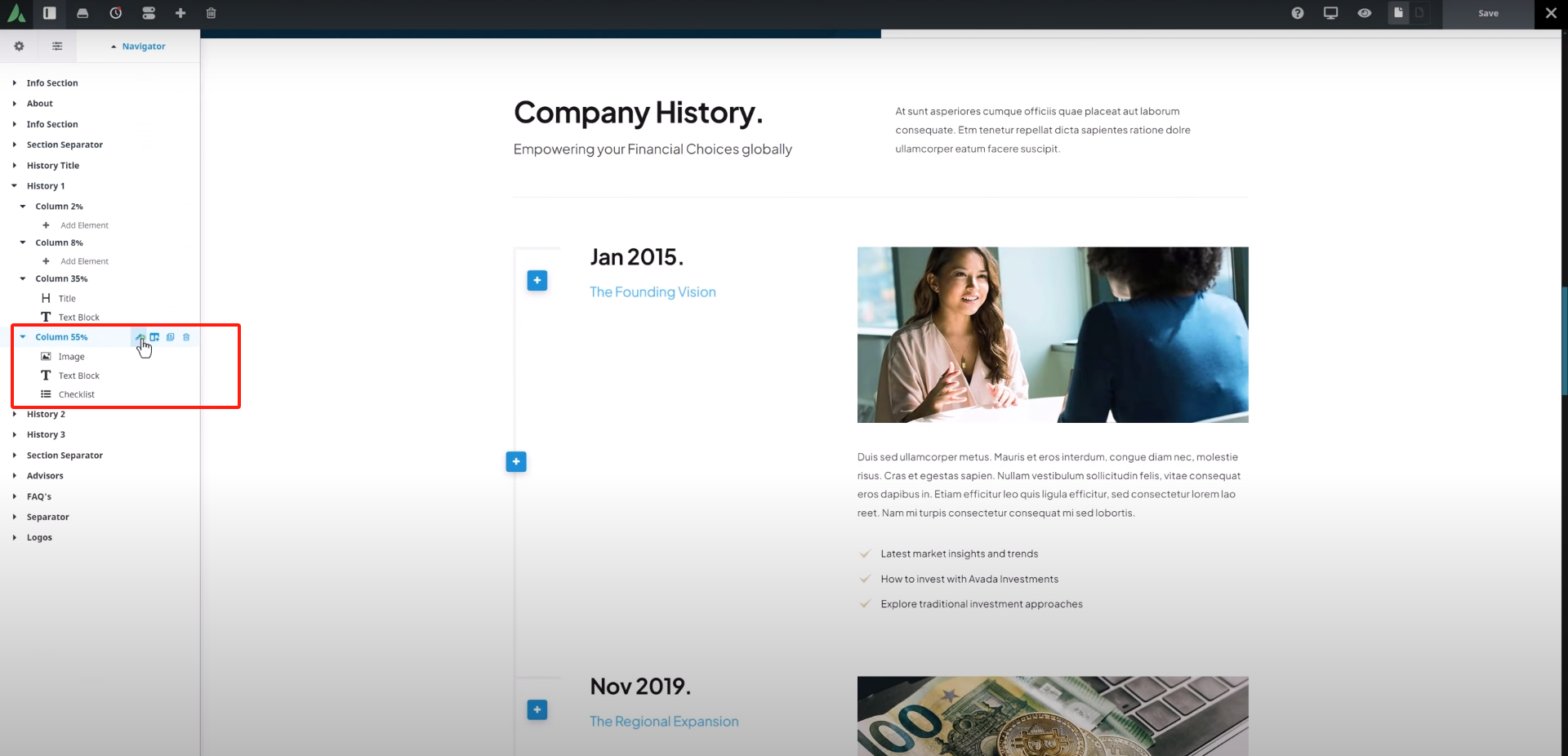 图片[11]-Avada 主题教程：如何在首页上创建自定义时间轴，根据时间维度深度介绍品牌故事