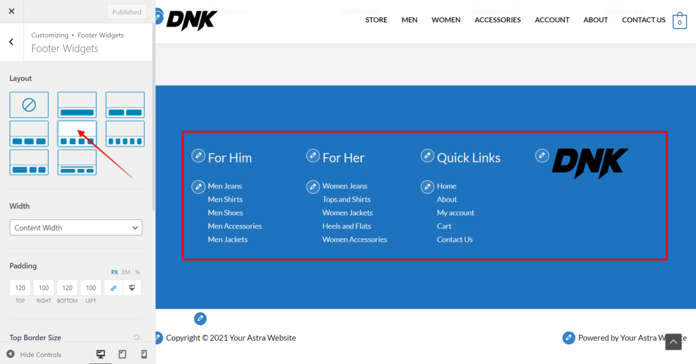 图片[3]-Astra Pro 页脚小工具模块完整教程（含页脚固定设置）