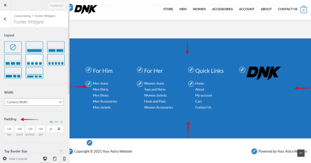 图片[4]-Astra Pro 页脚小工具模块完整教程（含页脚固定设置）
