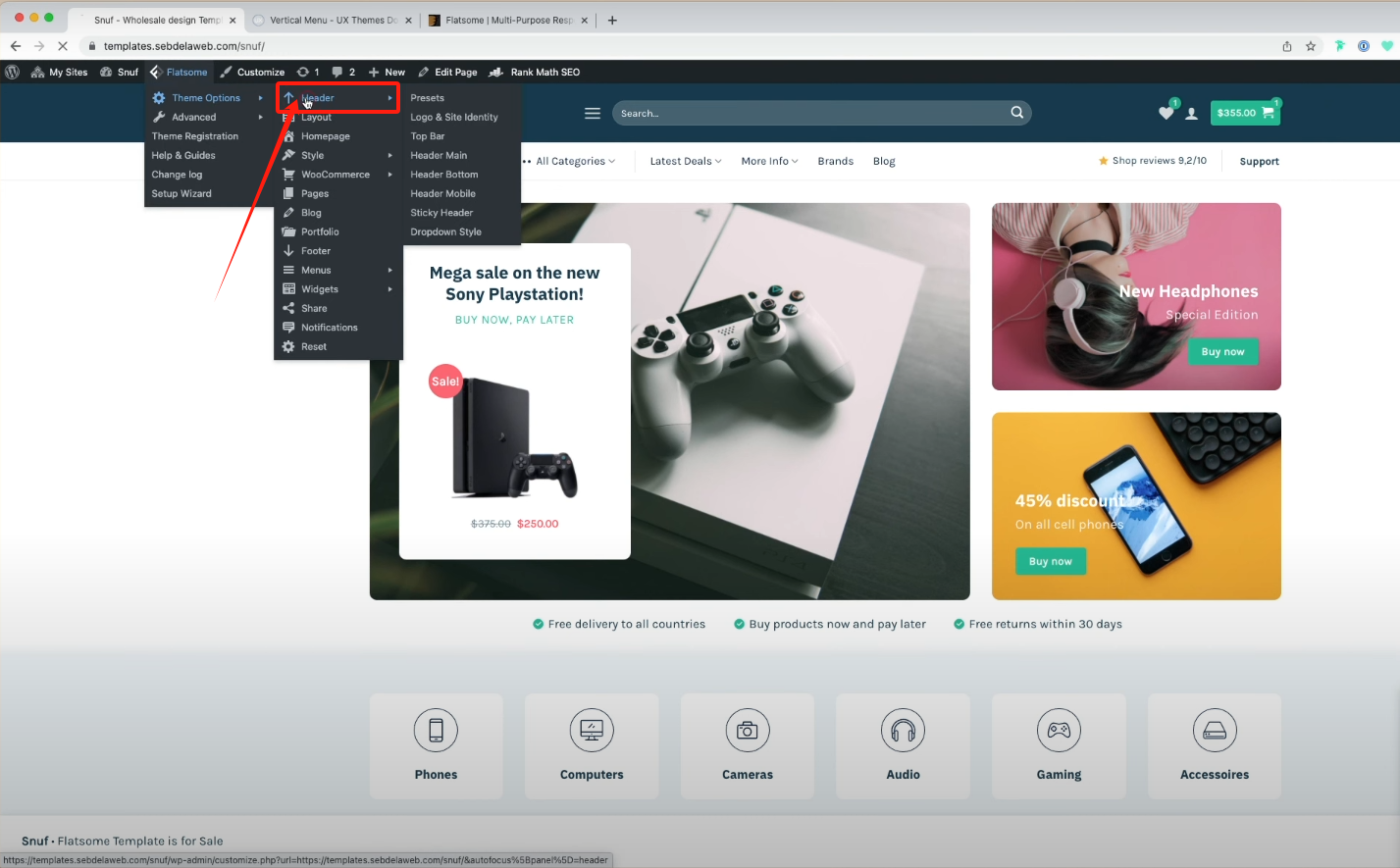 图片[3]-如何在 Flatsome 中设置垂直菜单和移动标签菜单：完整指南