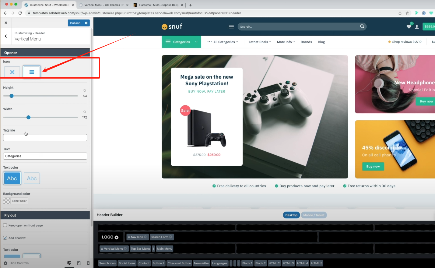 图片[6]-如何在 Flatsome 中设置垂直菜单和移动标签菜单：完整指南