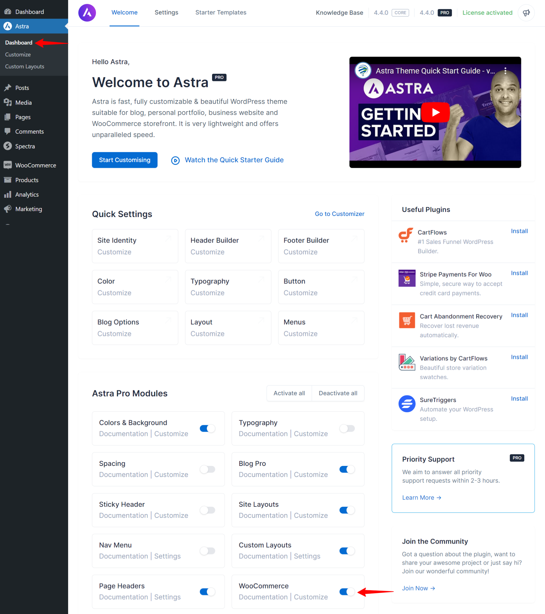 Image [2]- Trois fonctionnalités d'Astra Pro pour optimiser les performances de la boutique WooCommerce et le flux d'achat
