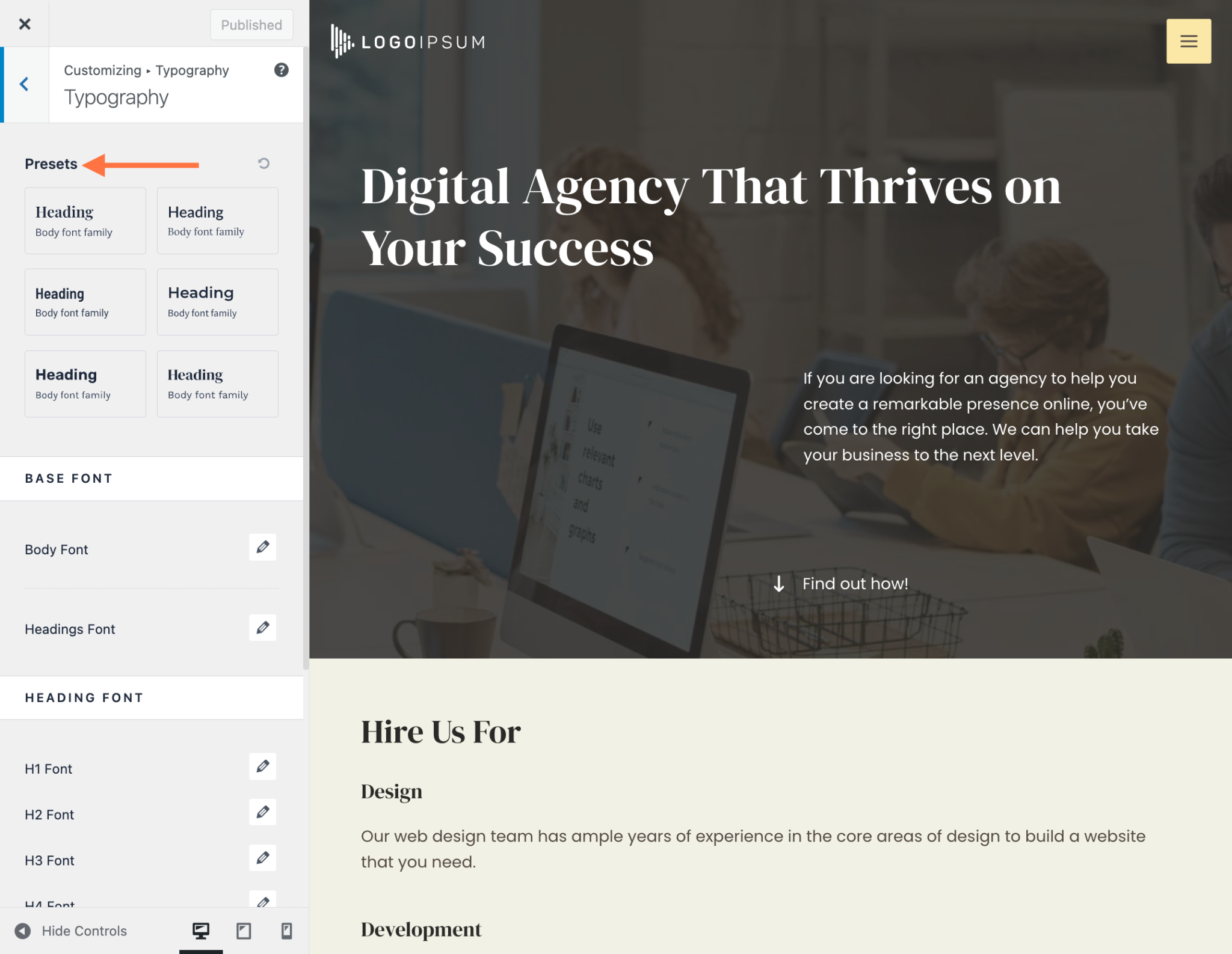 Image [3] - Astra Theme Font Settings and Presets Explained : Quickly Unify Typographic Styles (Paramètres de police et préréglages du thème Astra expliqués : unifier rapidement les styles typographiques)
