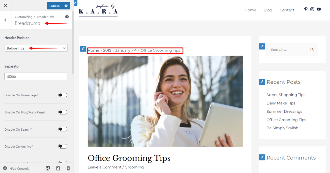 Image [2] - How to Enable and Manage Breadcrumb Navigation in Astra Theme