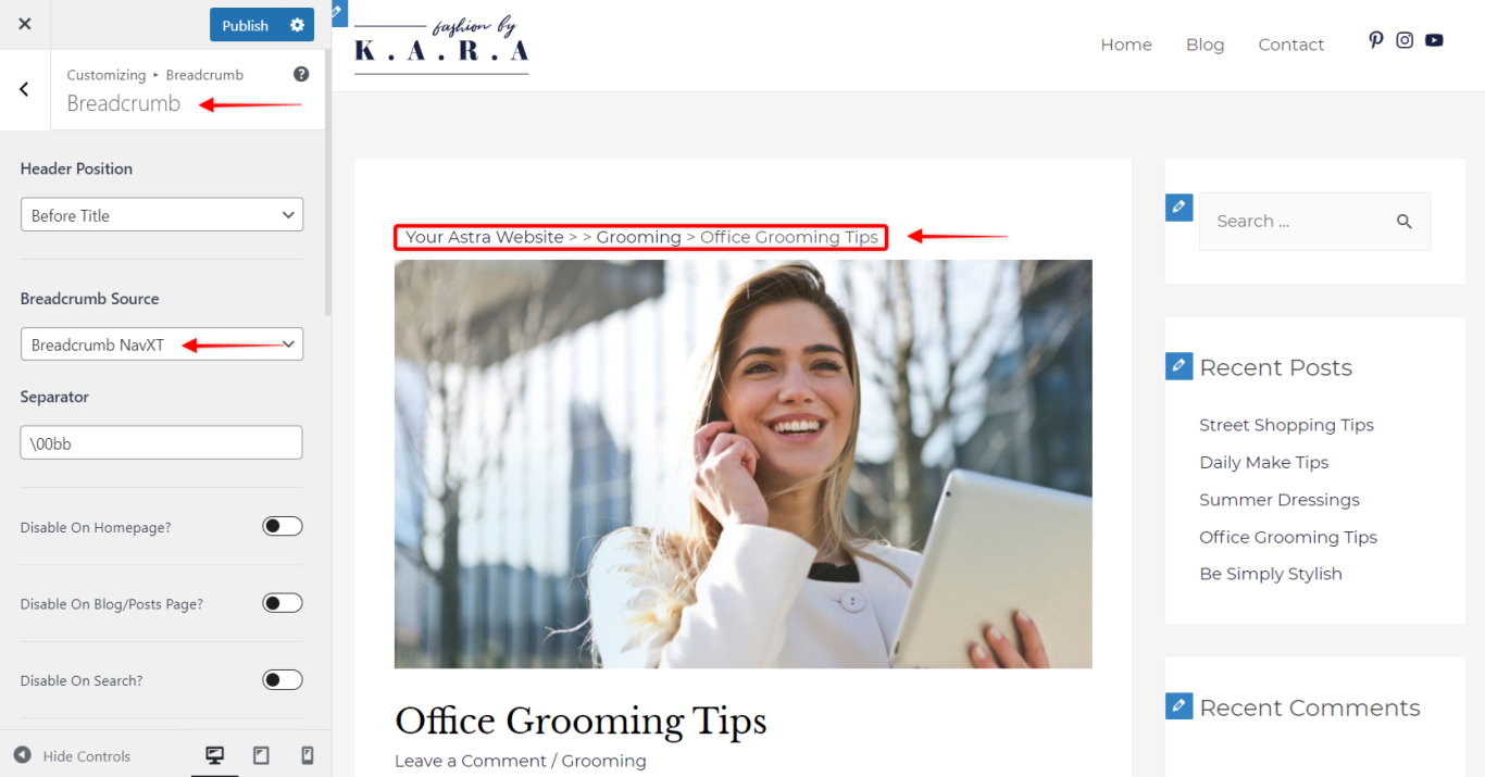 Image [5] - How to Enable and Manage Breadcrumb Navigation in Astra Theme