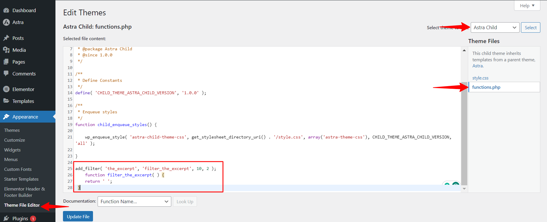 图片[3]-如何从 Astra 主题的文章归档中移除文章摘要并添加“阅读更多”按钮