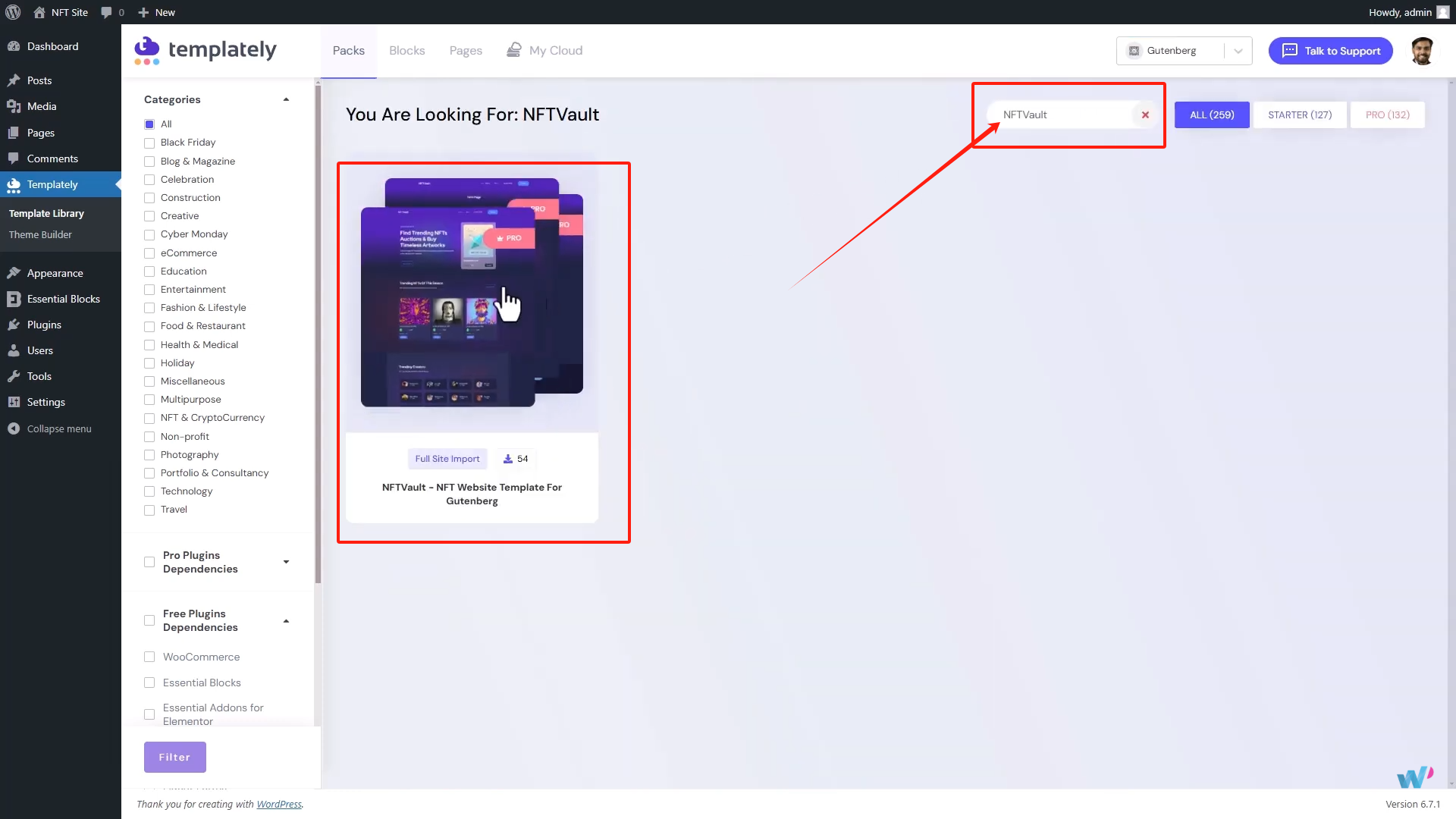 图片[4]-如何在WordPress 网站上使用 Templately模板快速搭建 NFT 网站