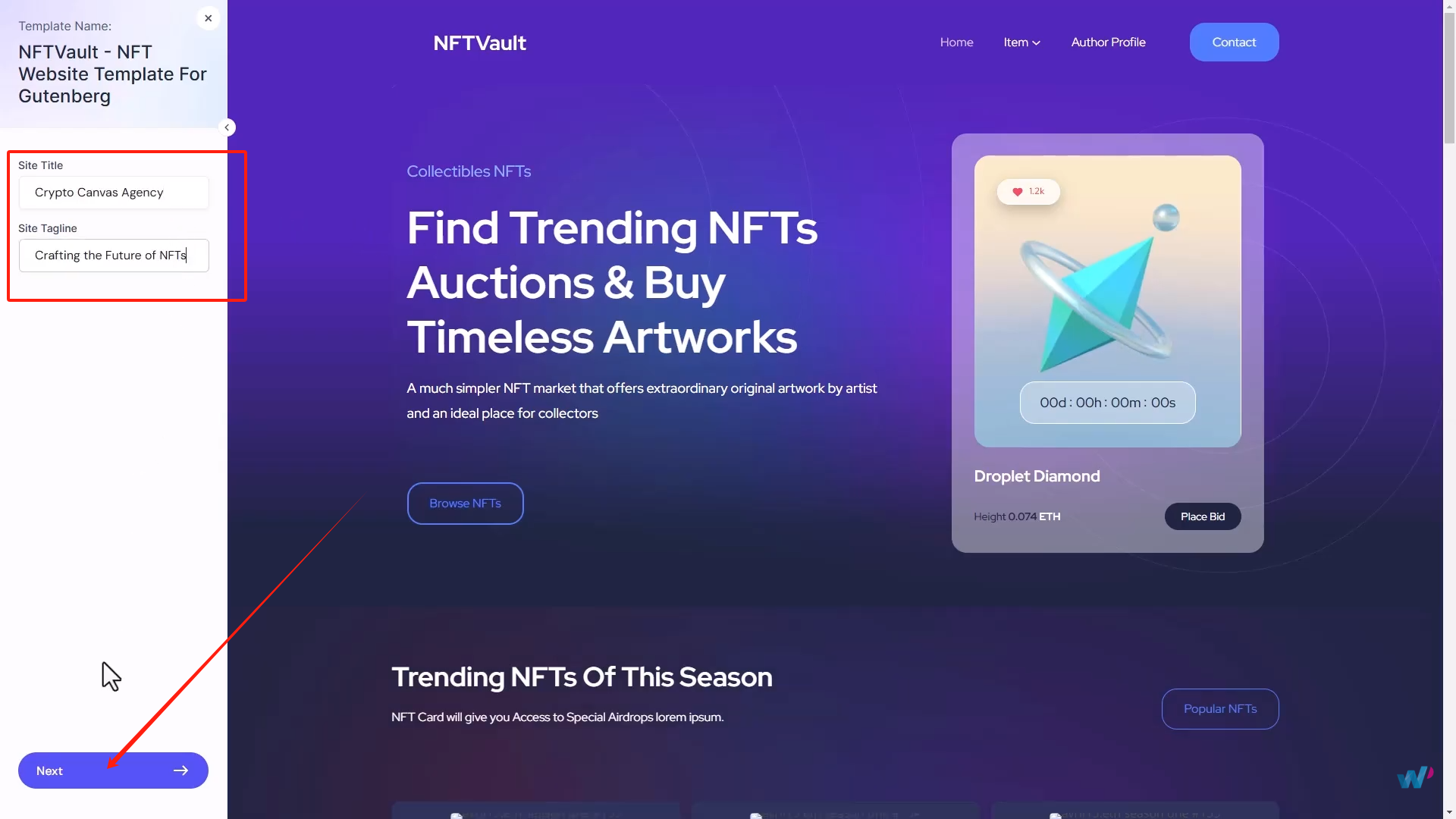 图片[7]-如何在WordPress 网站上使用 Templately模板快速搭建 NFT 网站