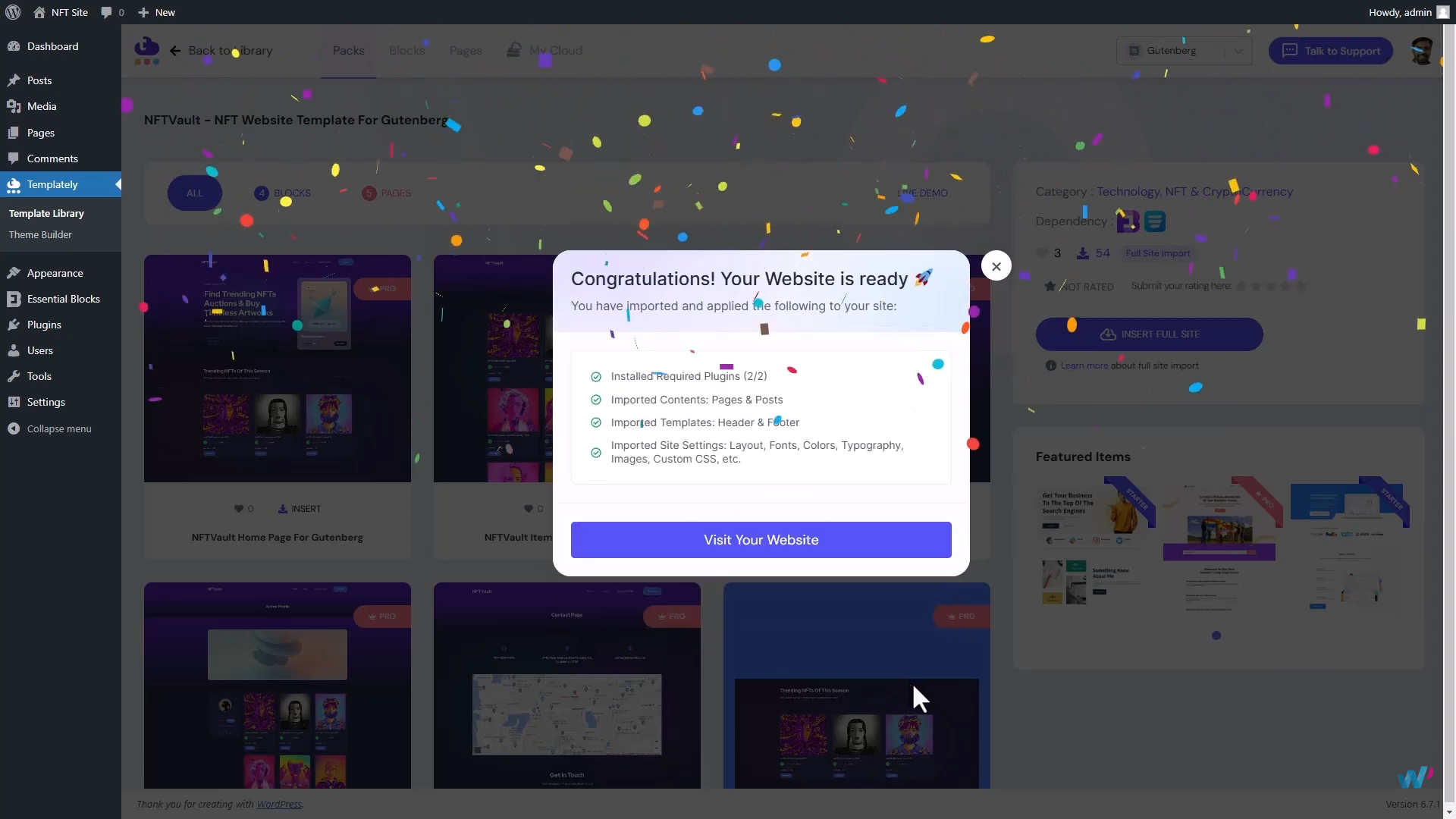 图片[9]-如何在WordPress 网站上使用 Templately模板快速搭建 NFT 网站