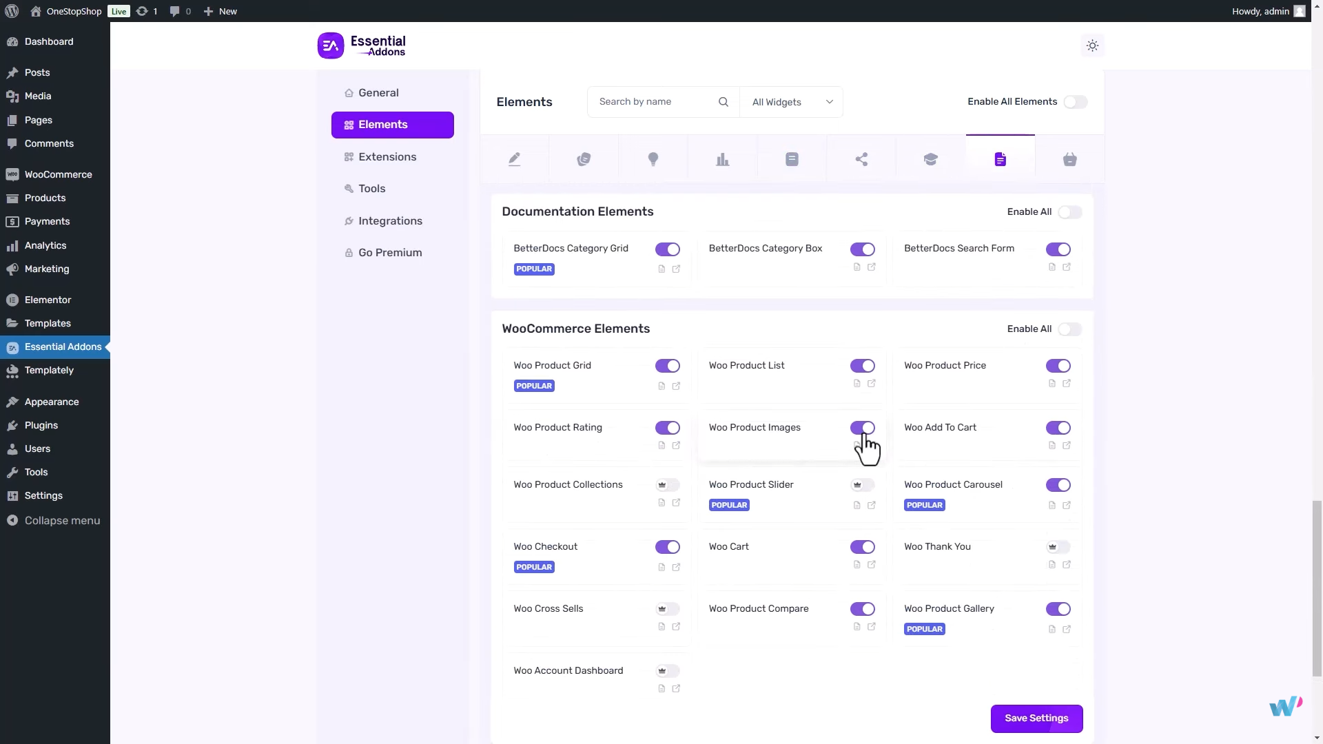 图片[3]-如何使用 Essential Addons 自定义 WooCommerce 商品图片外观（Elementor 免费方案）