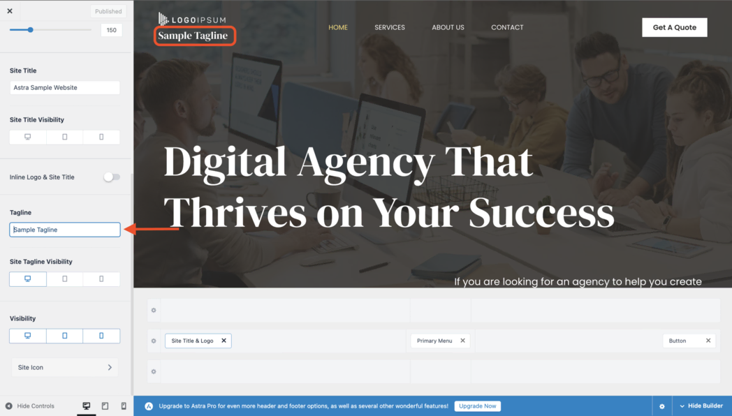 图片[3]-如何在 Astra 主题中更改网站标题和副标题的 HTML 标签
