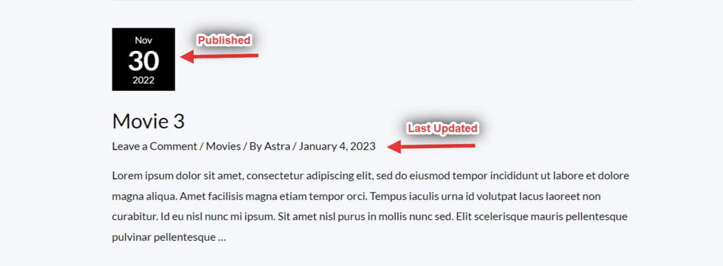 Image [4] - How to show "Last Updated" date instead of "Released" date in Astra Theme