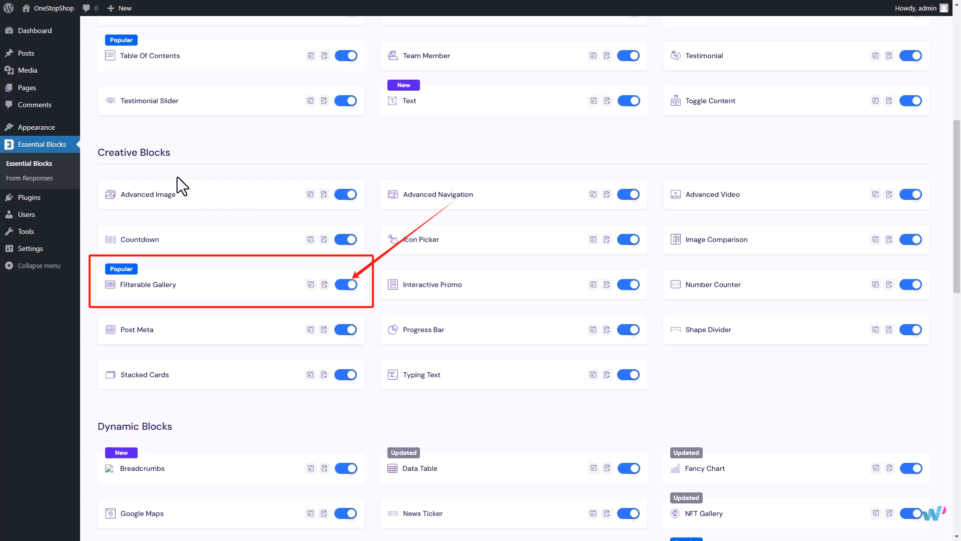 图片[4]-如何在 WordPress 网站中使用 Essential Blocks 插件创建可筛选的图像画廊
