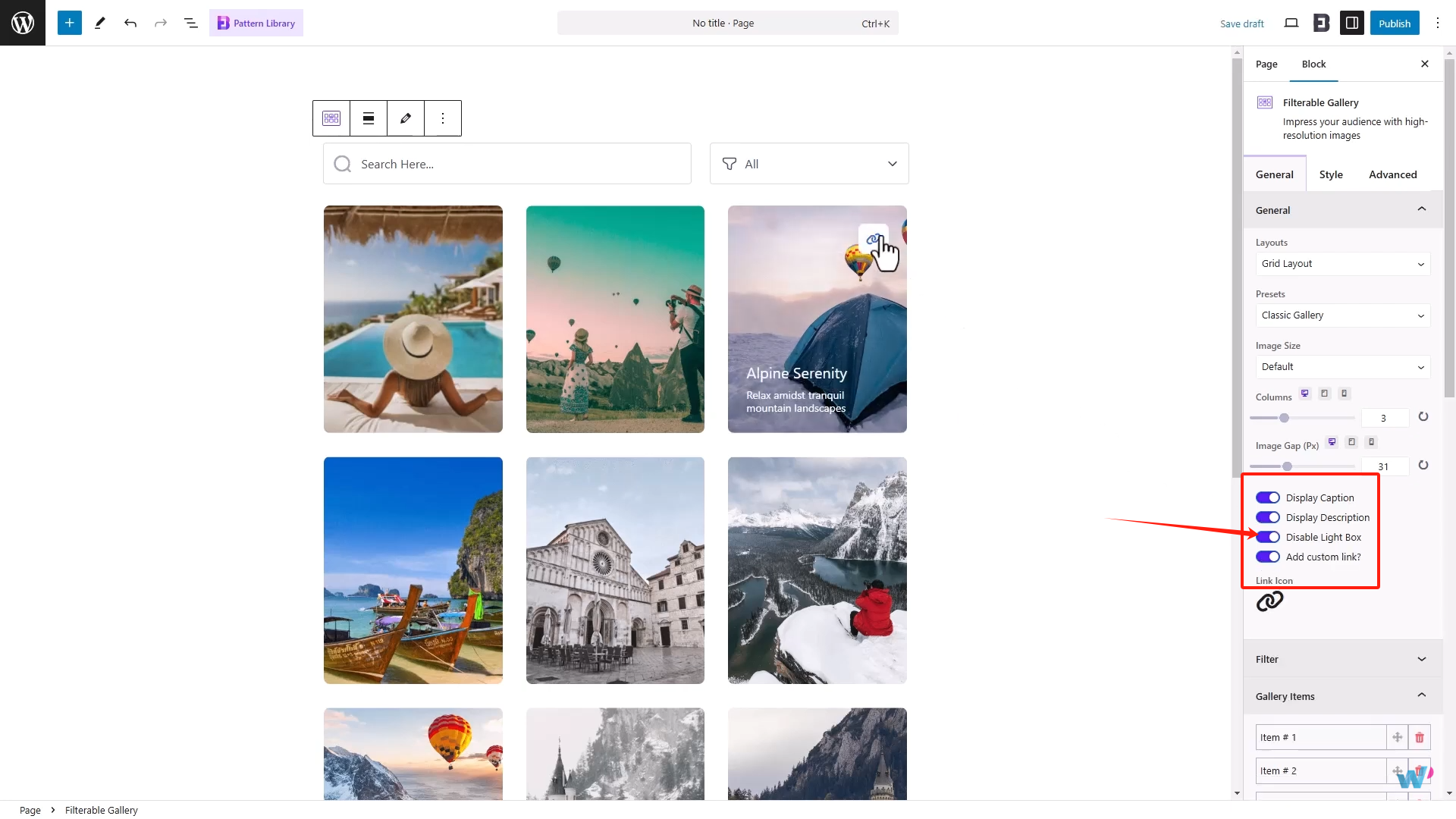 图片[10]-如何在 WordPress 网站中使用 Essential Blocks 插件创建可筛选的图像画廊