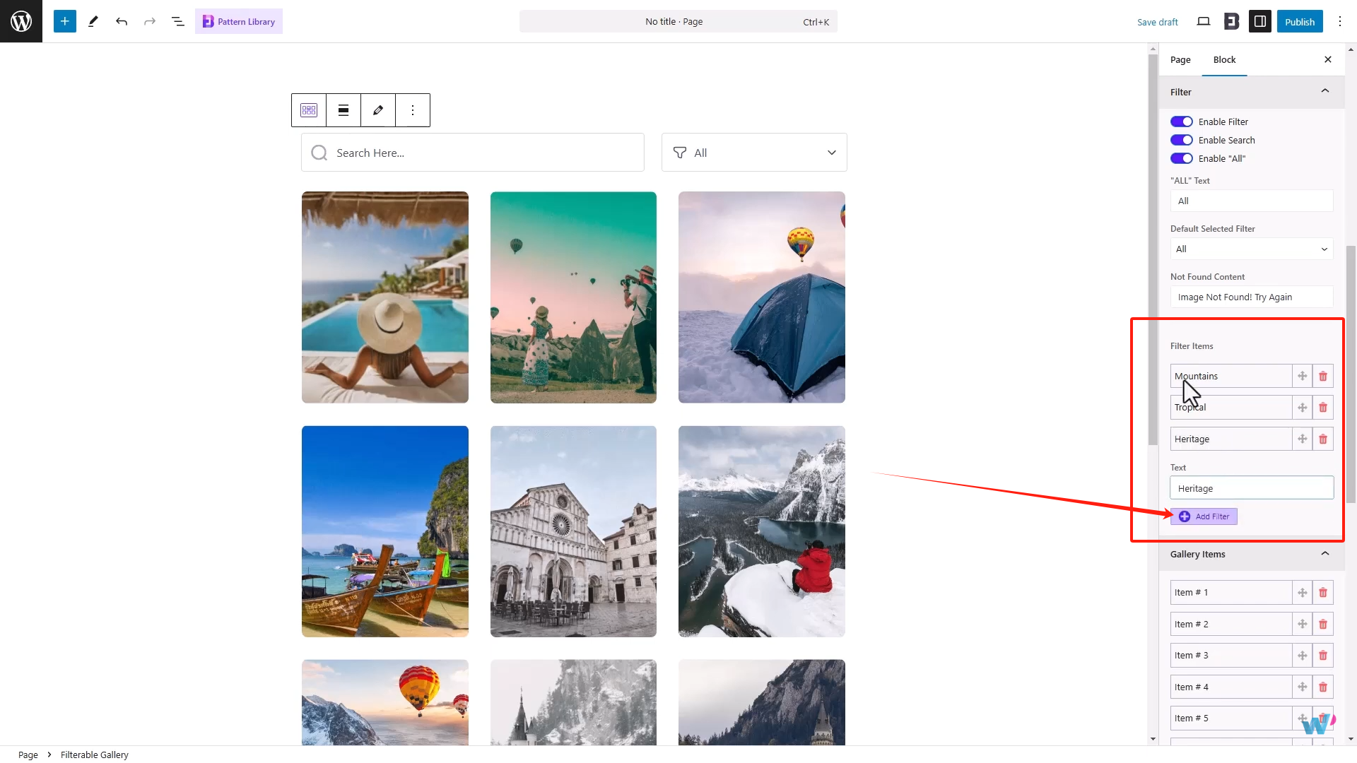 图片[11]-如何在 WordPress 网站中使用 Essential Blocks 插件创建可筛选的图像画廊