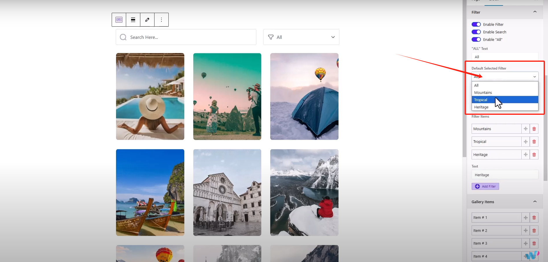 图片[12]-如何在 WordPress 网站中使用 Essential Blocks 插件创建可筛选的图像画廊
