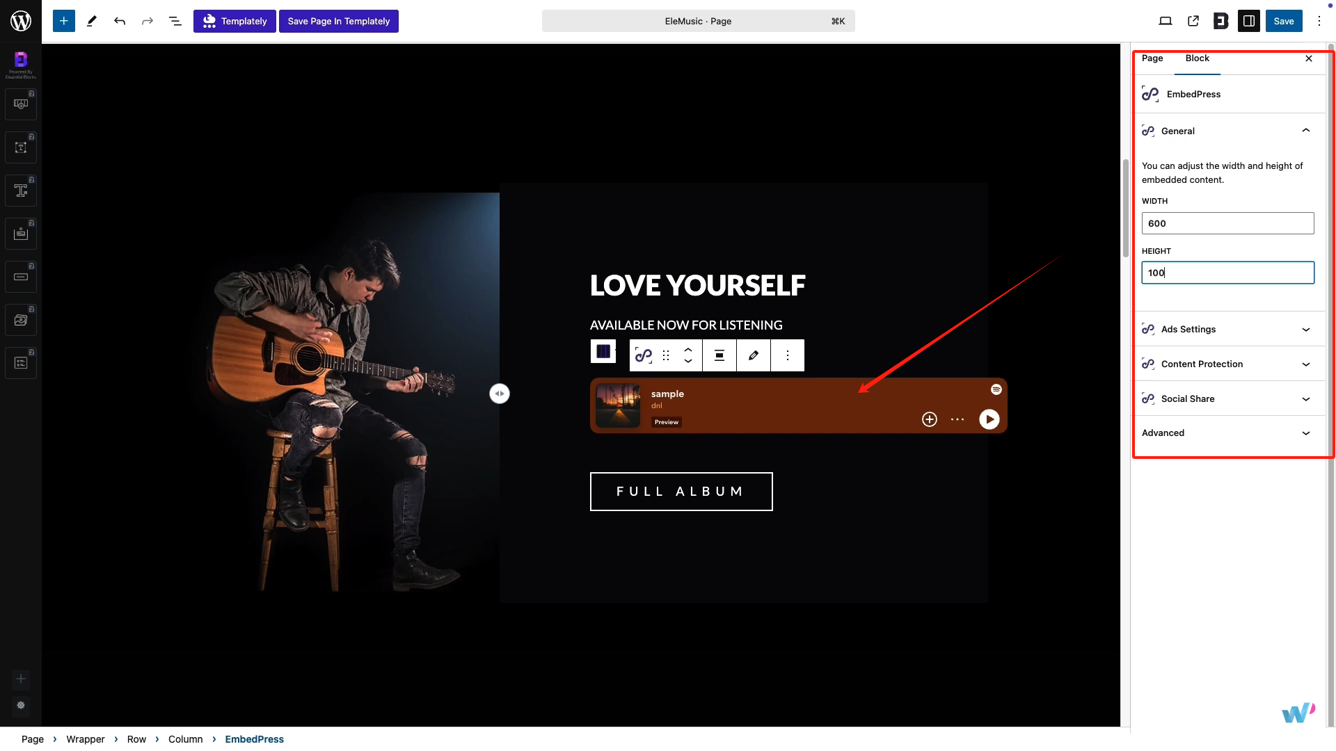 图片[5]-如何在Gutenberg和Elementor中使用EmbedPress插件嵌入音频文件