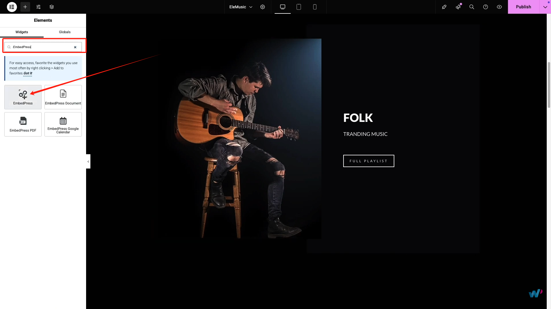 图片[11]-如何在Gutenberg和Elementor中使用EmbedPress插件嵌入音频文件