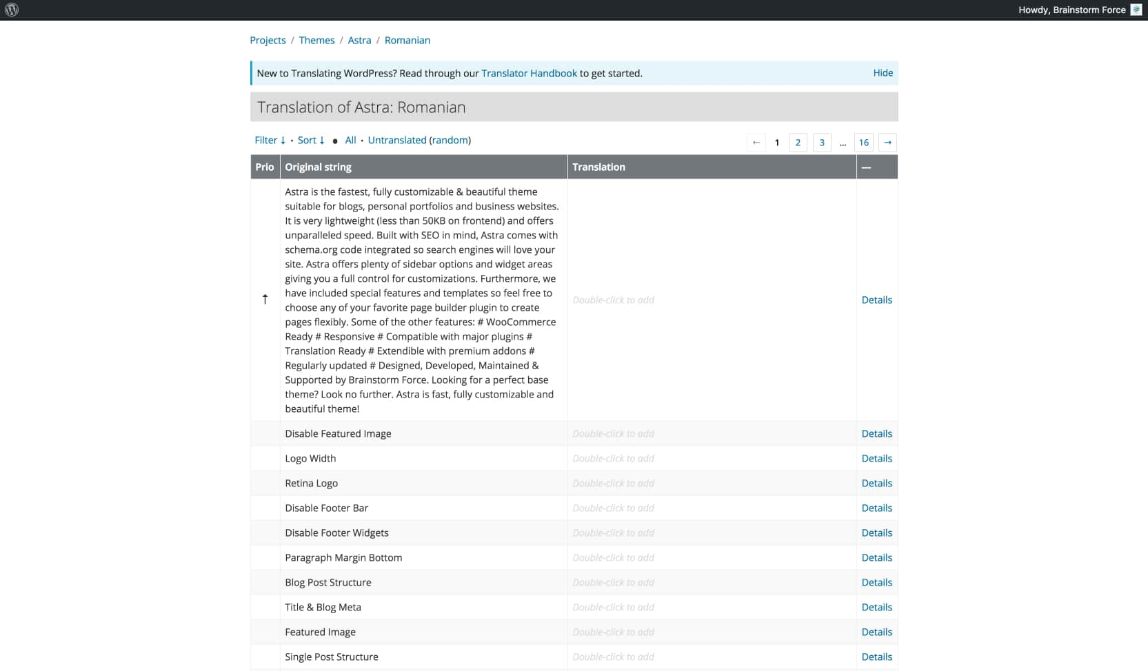 Imagen [4] - Traducción multilingüe de Astra Themes/Plugins a través de GlotPress