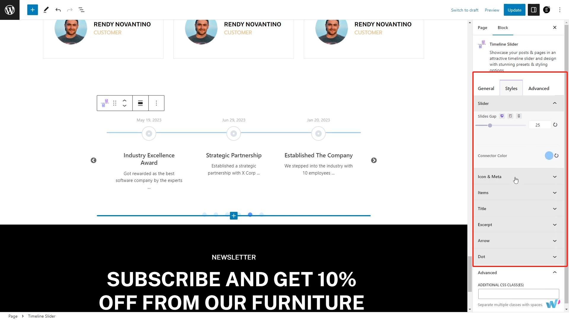 图片[11]-如何使用 Essential Blocks 的时间线滑块提升网站故事的讲述