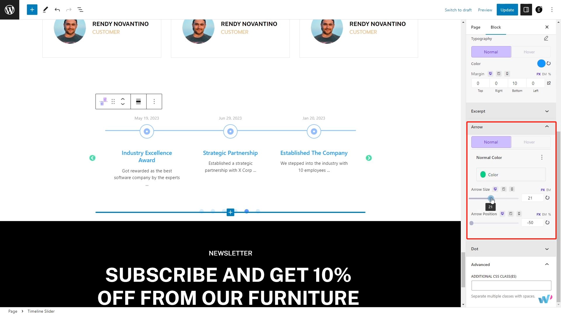 图片[12]-如何使用 Essential Blocks 的时间线滑块提升网站故事的讲述