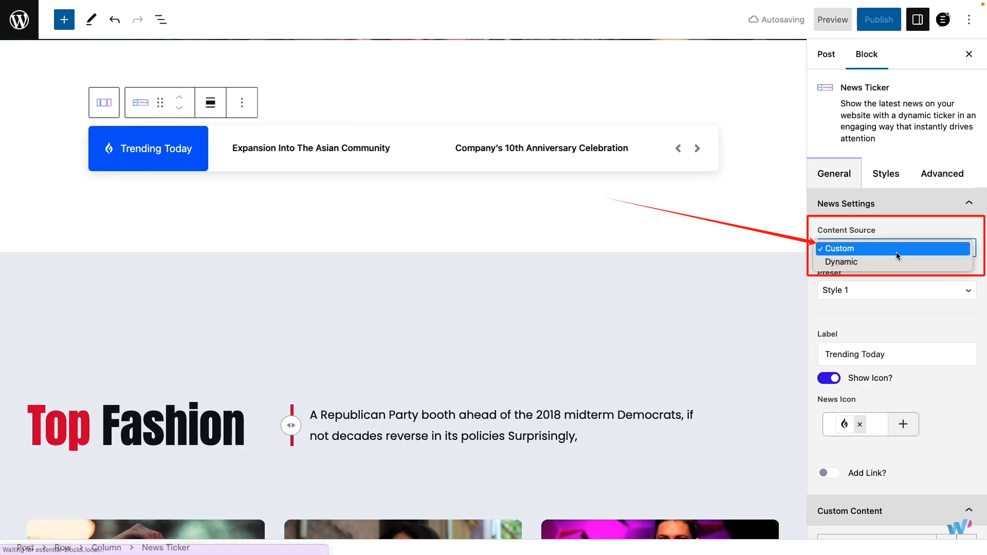 图片[5]-如何在 Gutenberg 中使用 Essential Blocks 插件轻松添加新贴纸