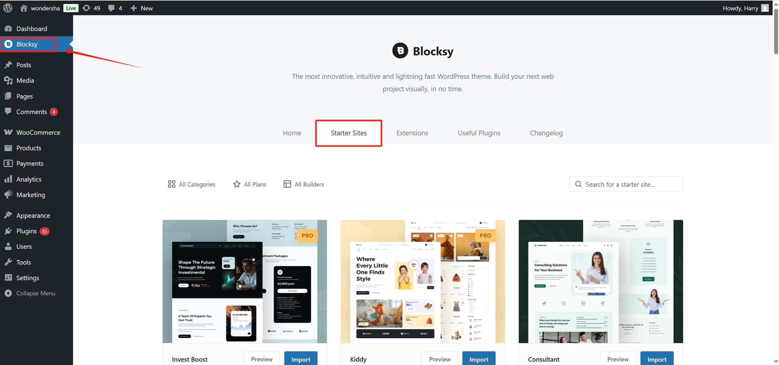 图片[2]-Blocksy Starter Sites 与控制面板详解：快速构建高质量 WordPress 网站