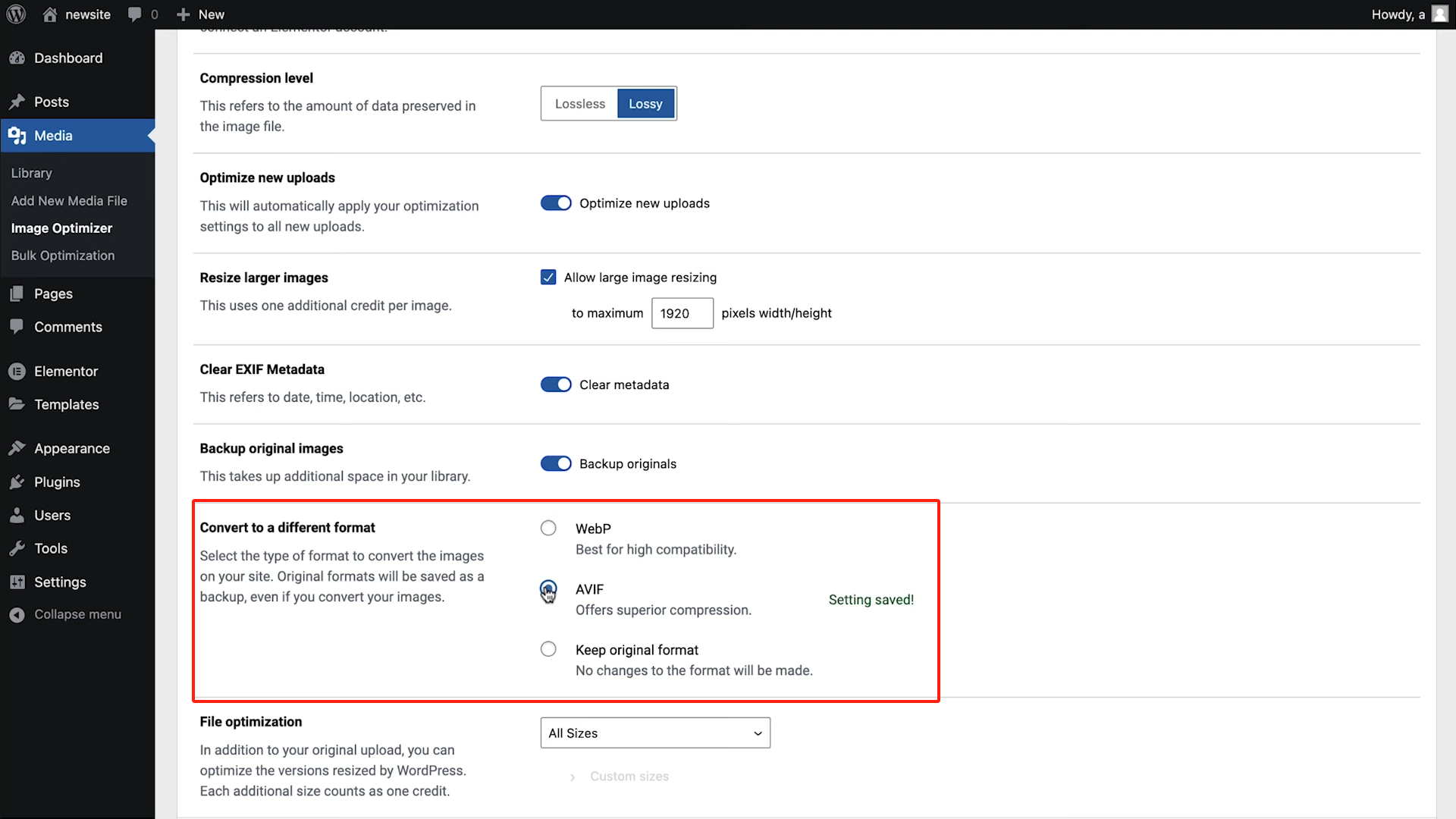 Image [11] - Perfectly Optimized Website Images: Improve Website Performance with the Image Optimizer Plugin from Elementor