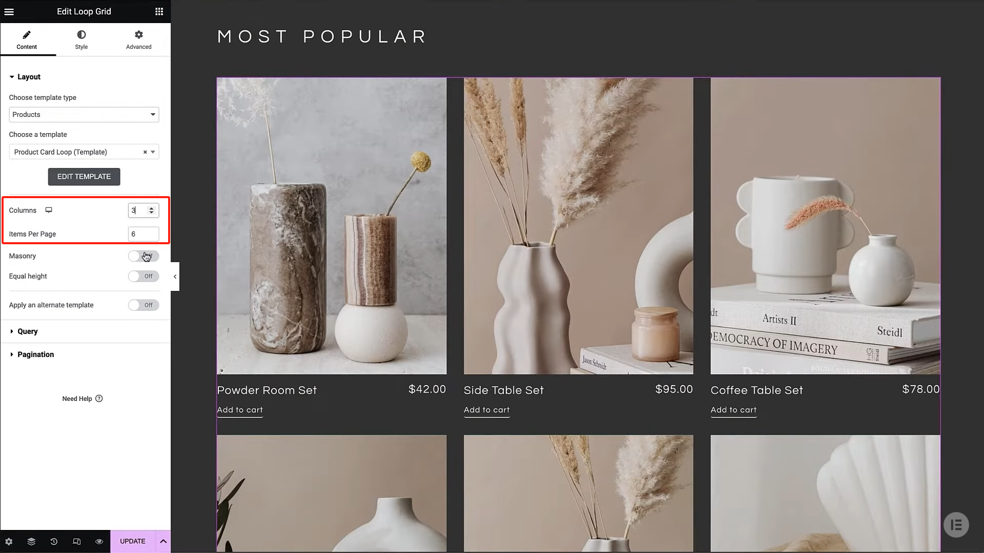 图片[7]-如何利用 Elementor 的 Loop Carousel 展示在线商店的营销活动