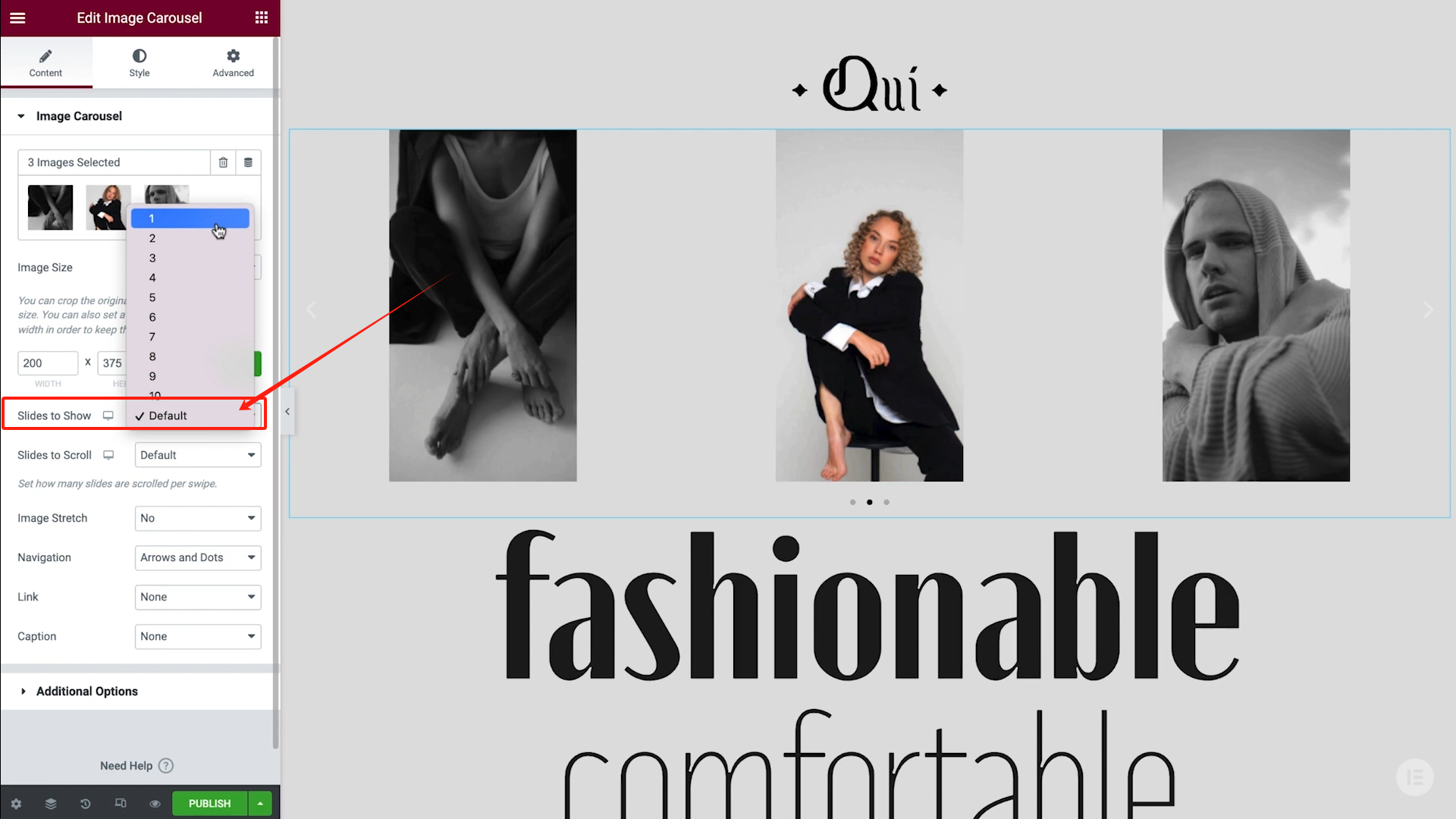 Imagen [8]-Crea impresionantes efectos de imagen parpadeante con los widgets de carrusel de imágenes de Elementor.