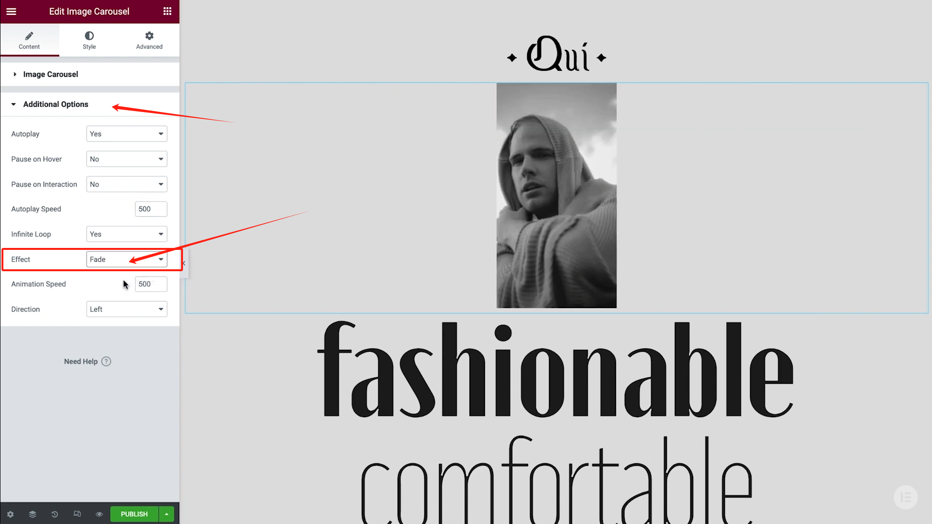 Imagen [10]-Crea asombrosos efectos de imagen parpadeante con los widgets de carrusel de imágenes de Elementor.