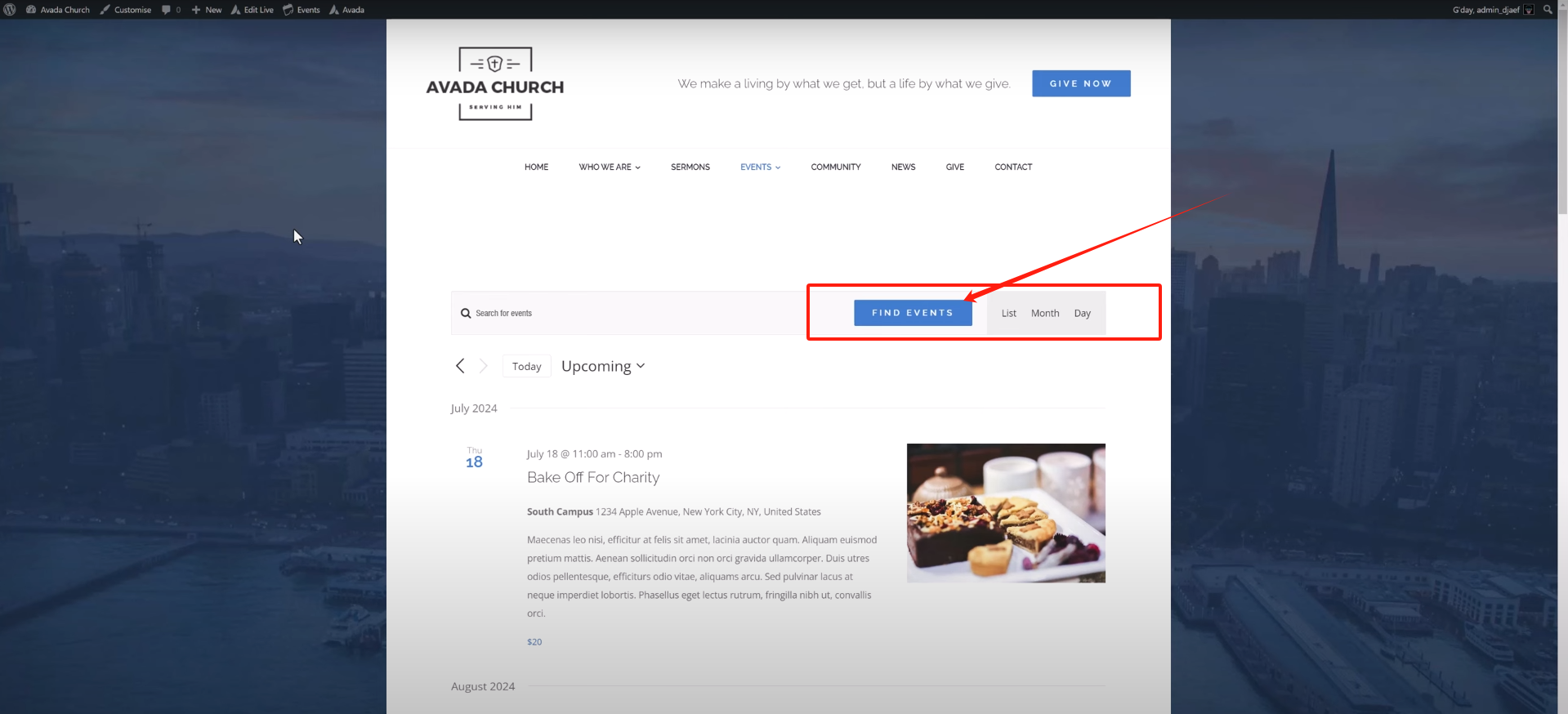 Image [14]-Avada integrates perfectly with the Events Calendar plugin to easily create event calendars