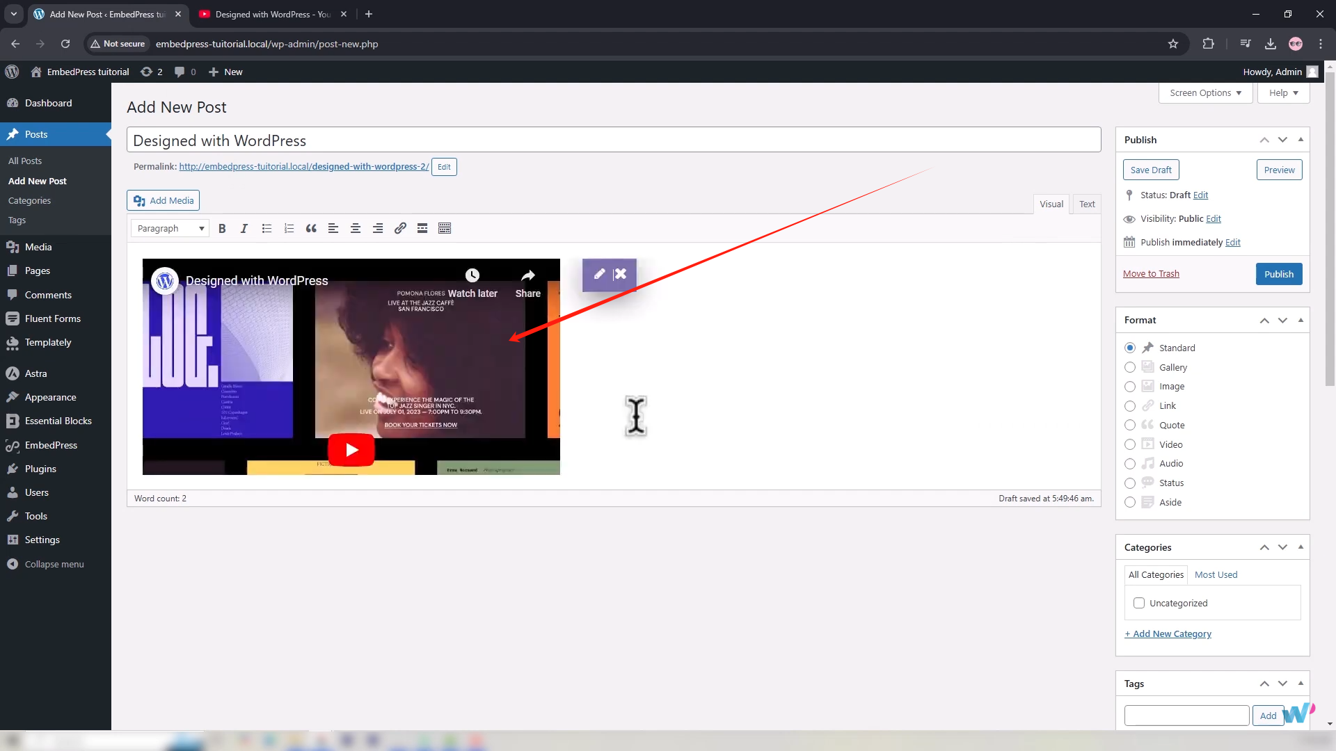 图片[1]-如何在 WordPress 网站上嵌入 YouTube 视频：EmbedPress 插件指南