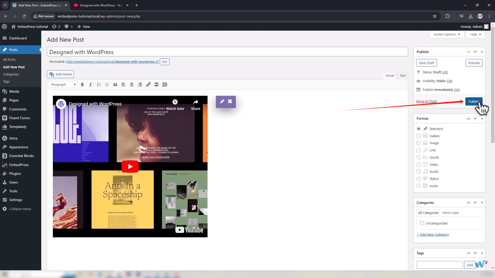 图片[2]-如何在 WordPress 网站上嵌入 YouTube 视频：EmbedPress 插件指南