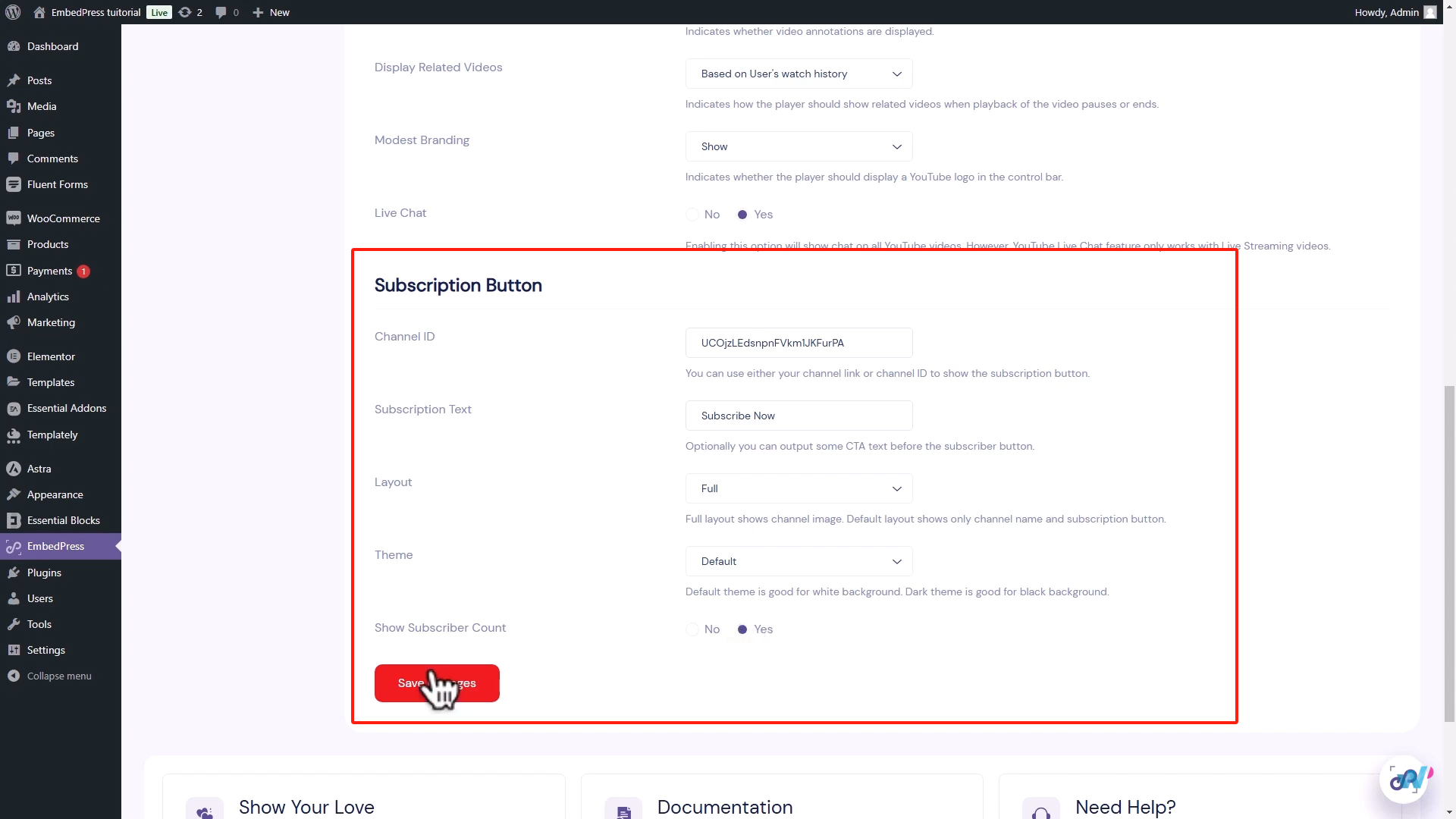 图片[18]-如何在 WordPress 网站上嵌入 YouTube 视频：EmbedPress 插件指南