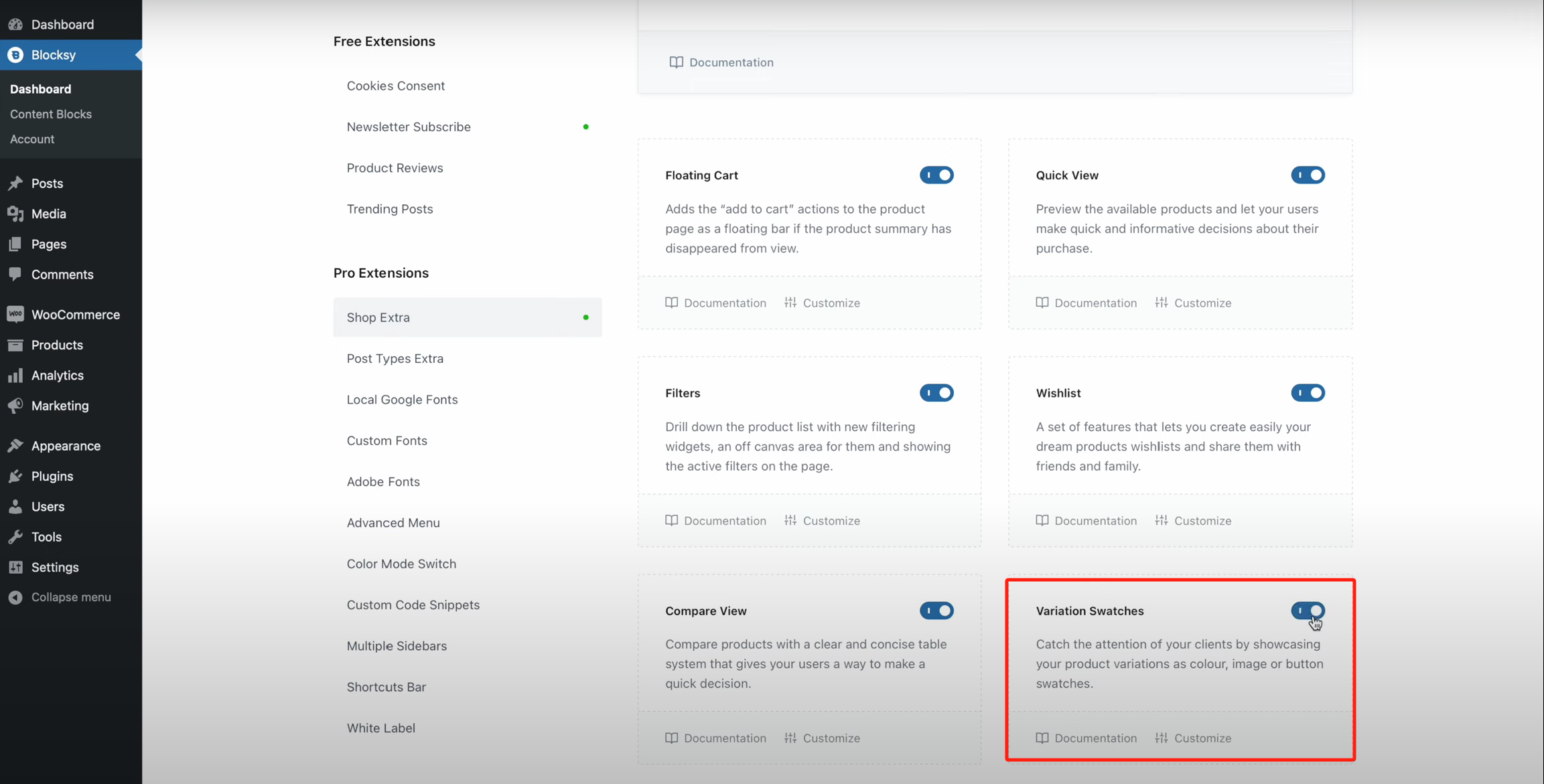 Imagen [3] - Cómo optimizar la visualización de la tienda WooCommerce utilizando la función de muestras de variantes de blocksy 2