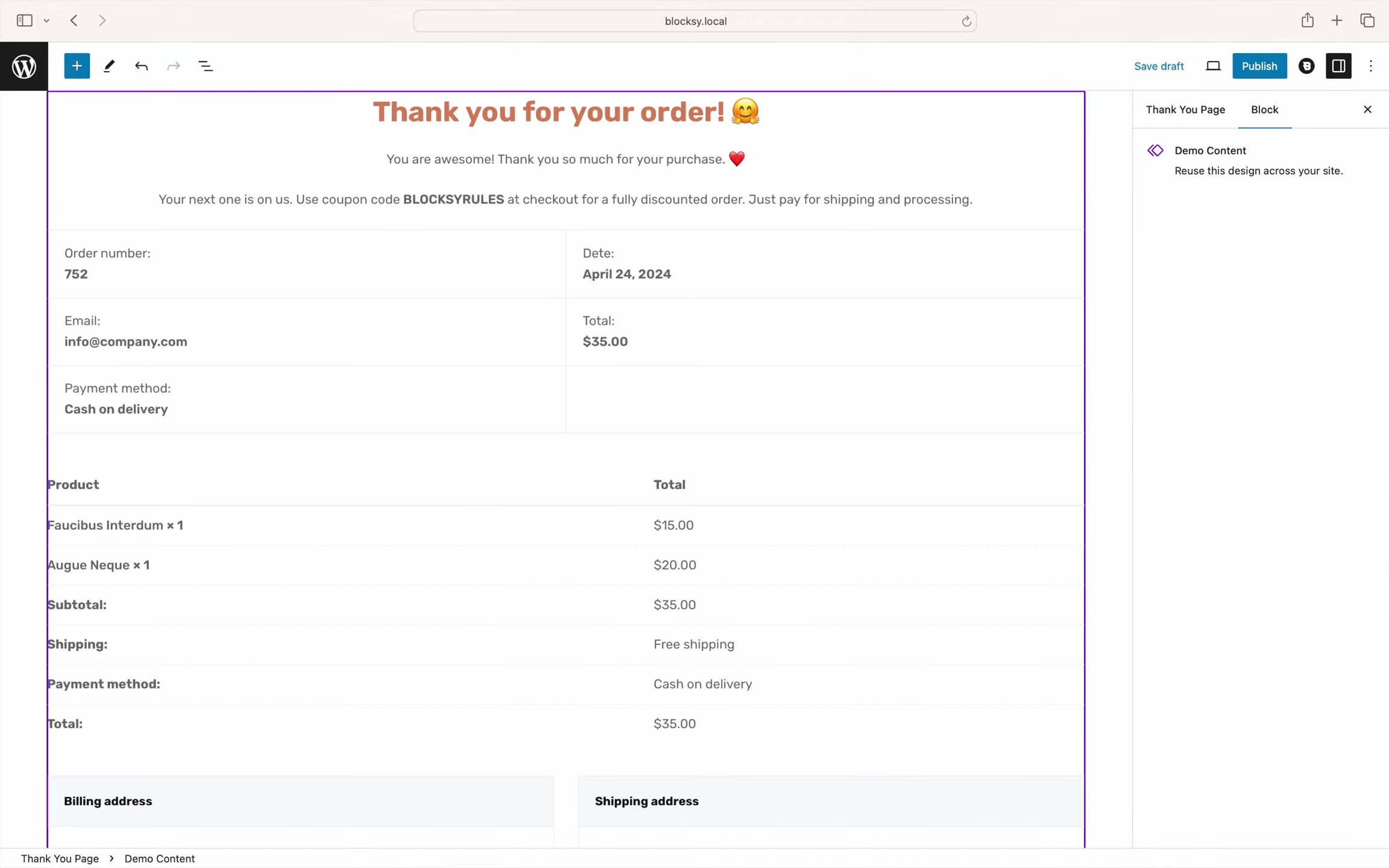 图片[6]-如何使用 Blocksy 2 定制“订单确认”页面提升电商转化率