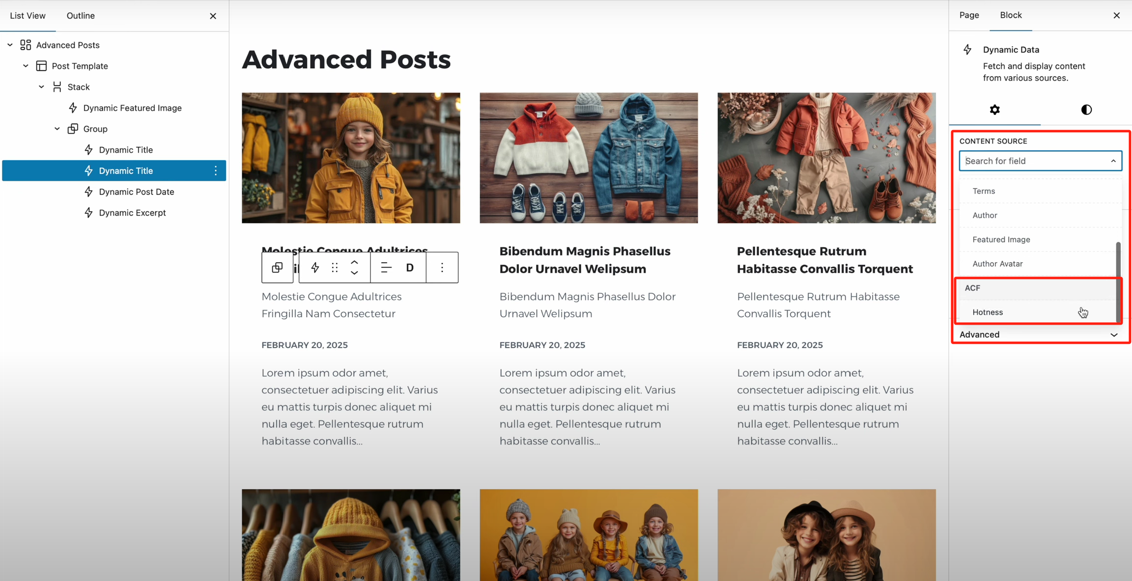 Image [7]-Blocksy Dynamic Data Block Usage Guide: Displaying ACF Custom Field Contents